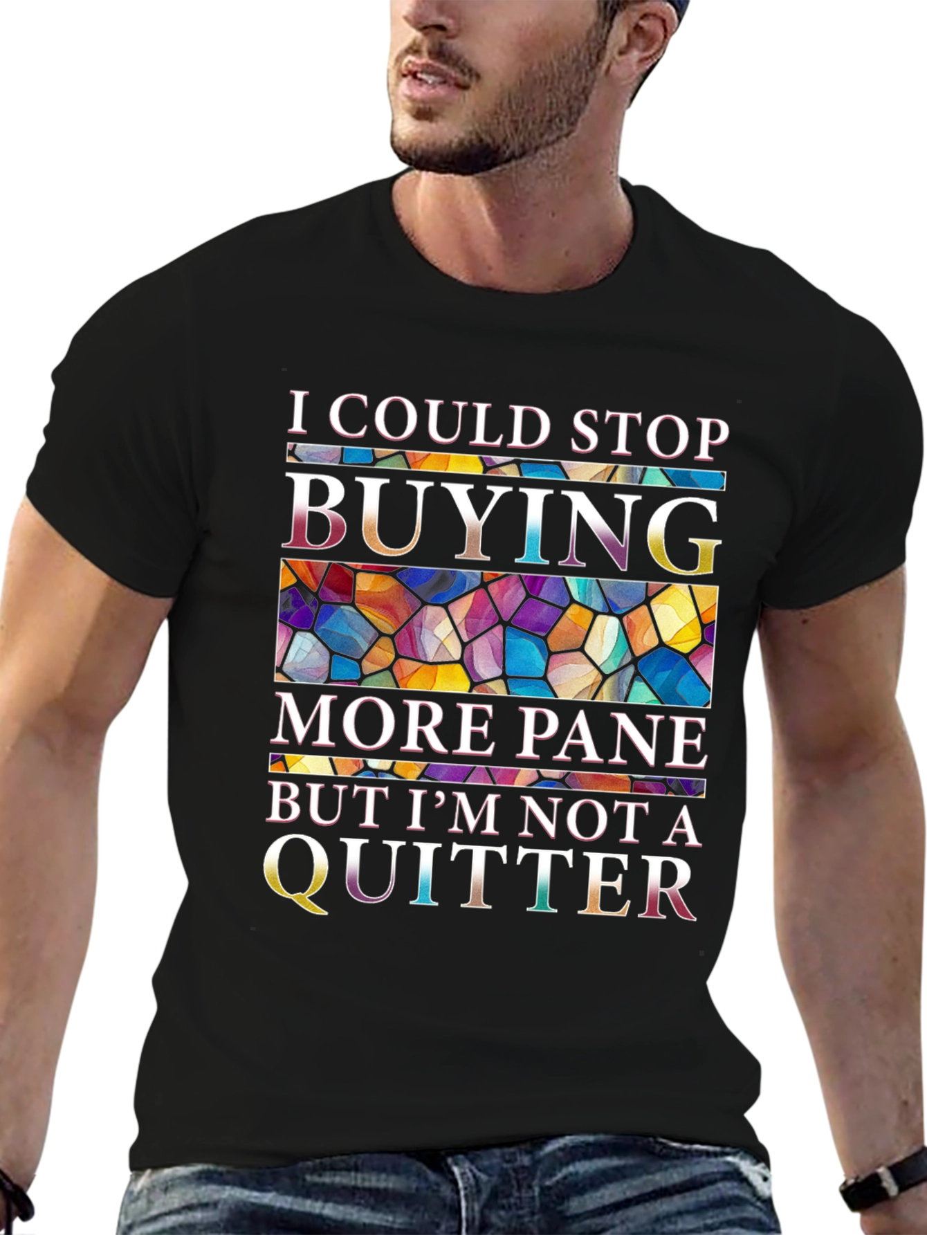 Black I Could Stop Buying More Pane Funny T-Shirt view 6