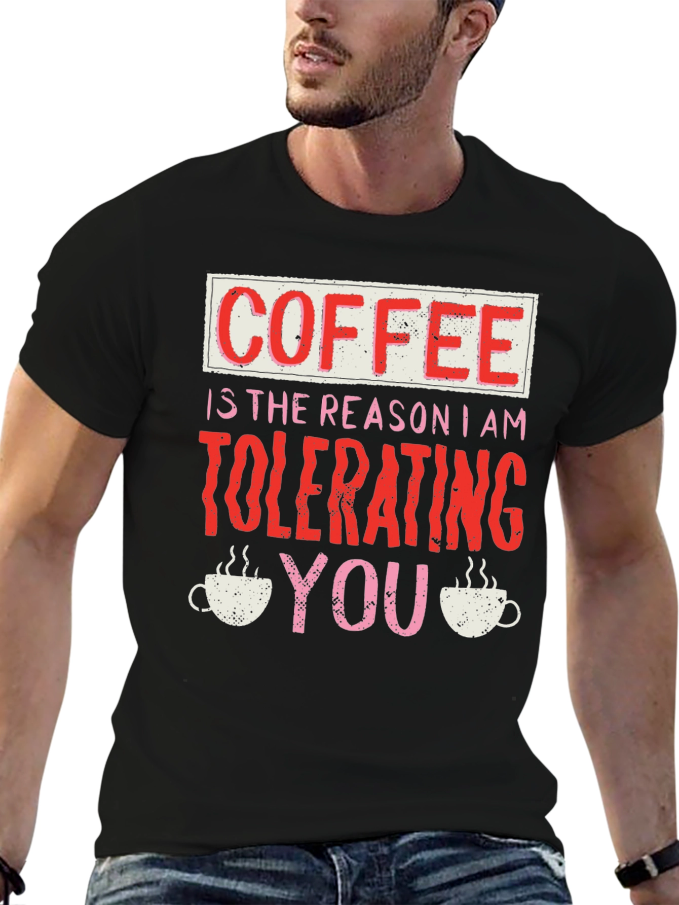 Black Coffee Tolerating You Graphic Tee view 6
