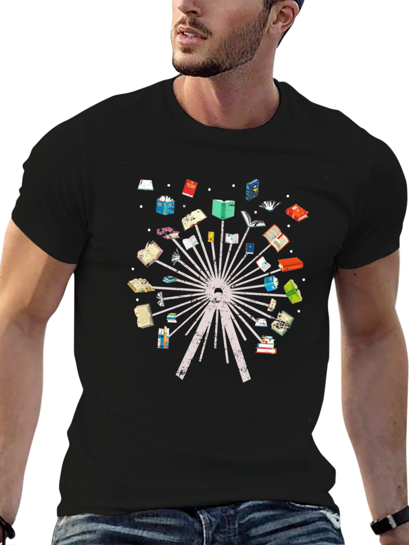 Black Book Ferris Wheel Graphic T-Shirt view 6