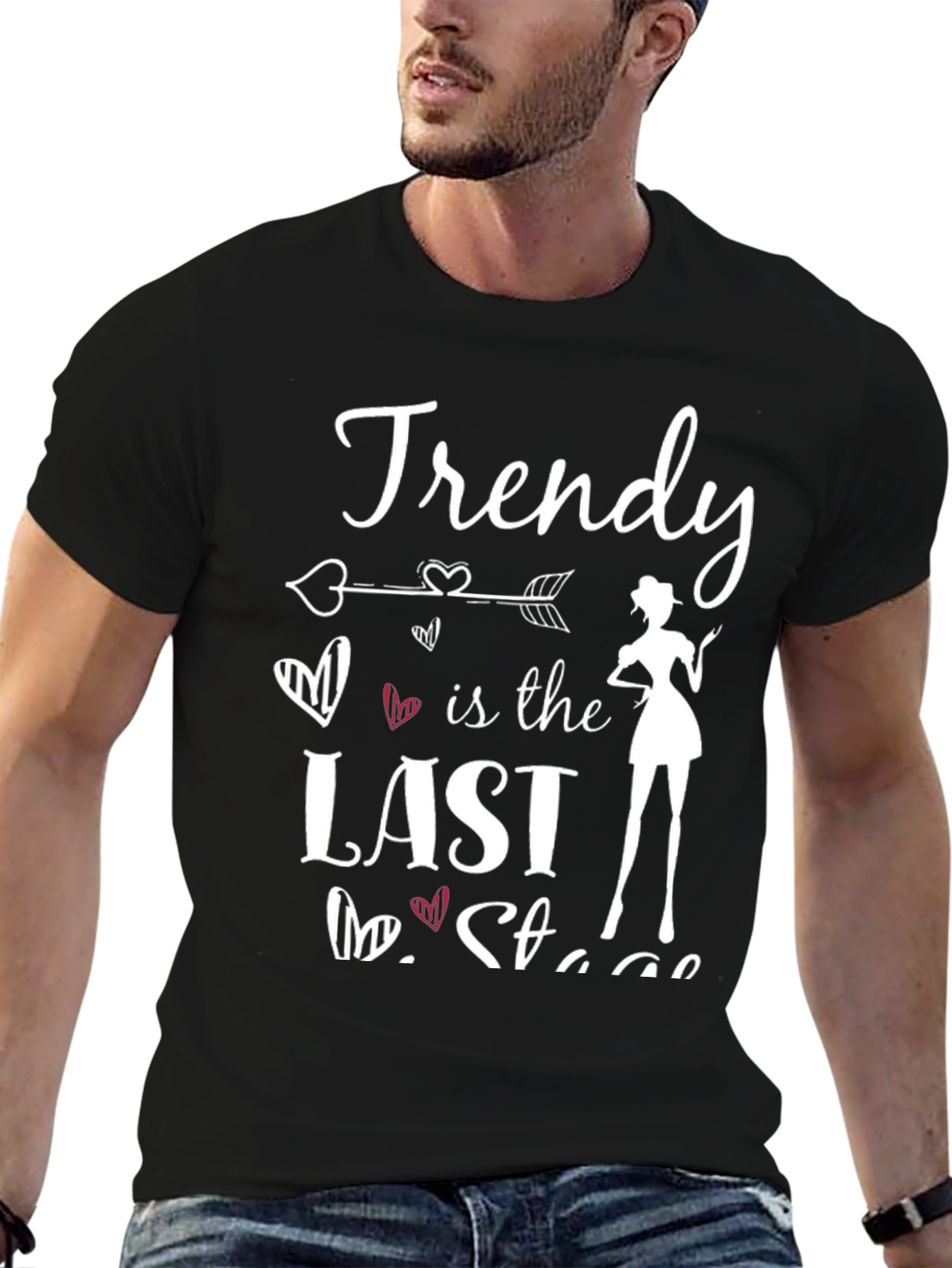 Black Trendy Last Stage T-Shirt - Stylish & Comfy view 6