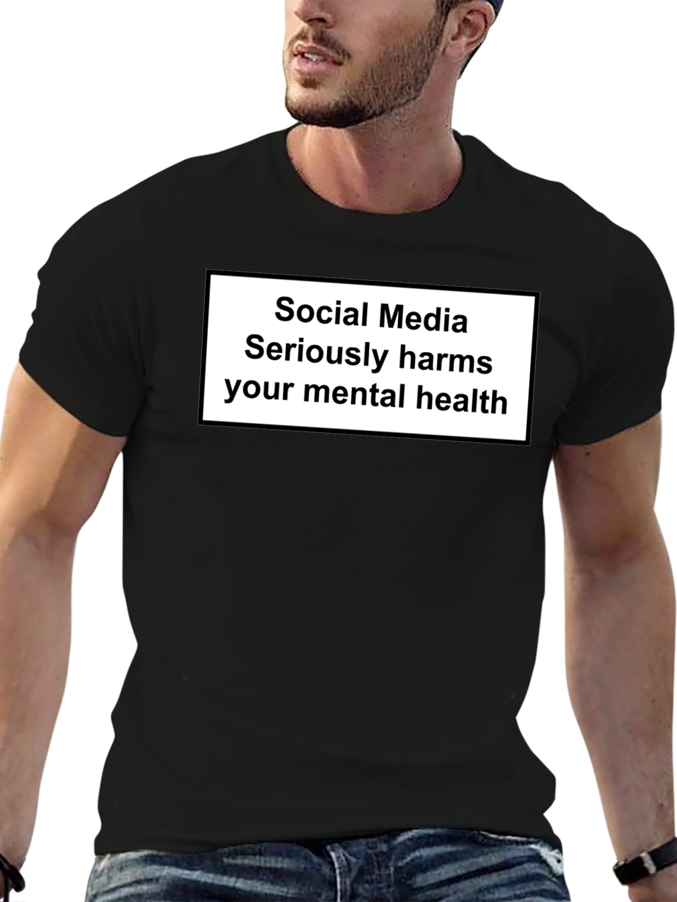 Black Social Media Harms Mental Health T-Shirt view 6