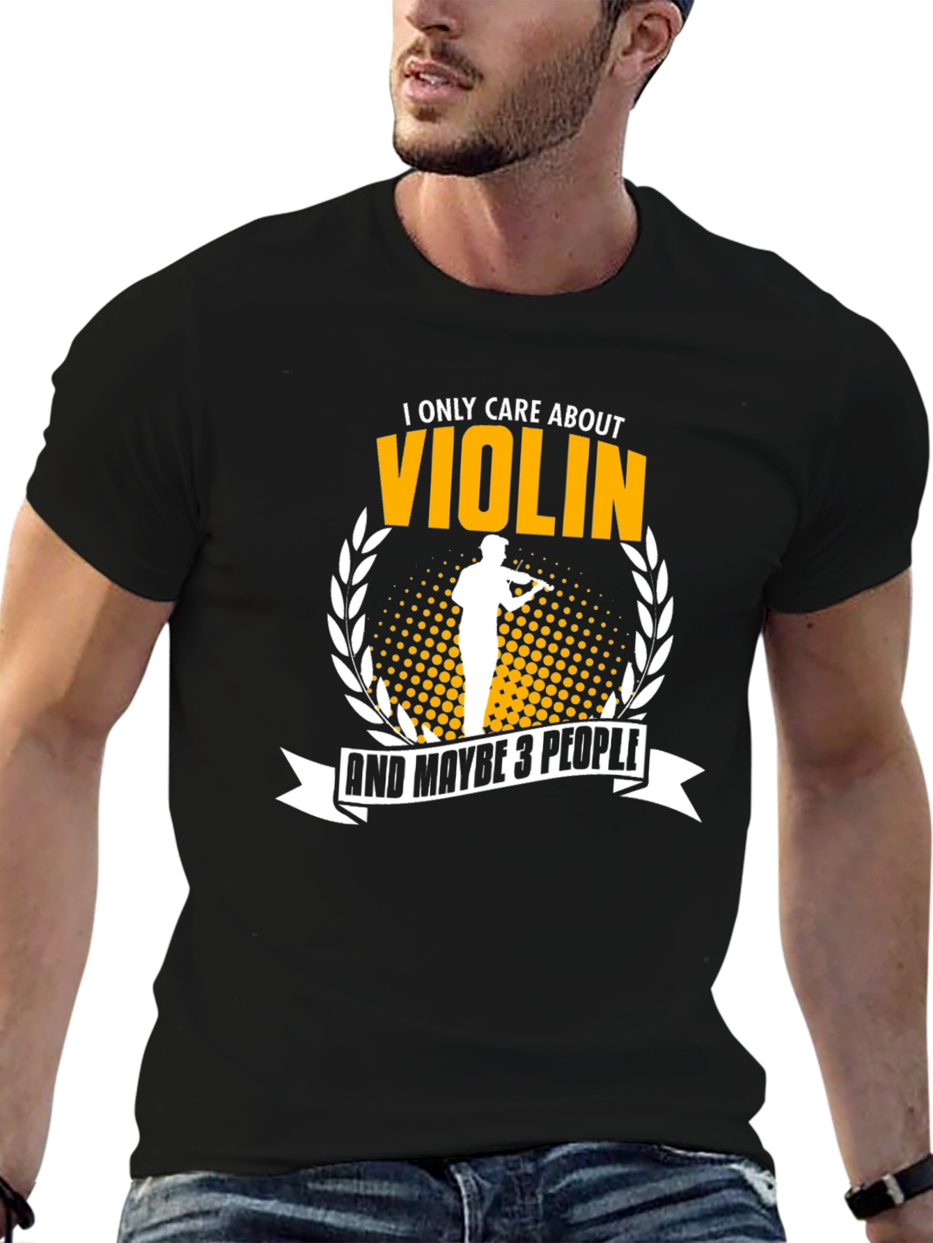 Black Violin Lover Graphic T-Shirt view 6