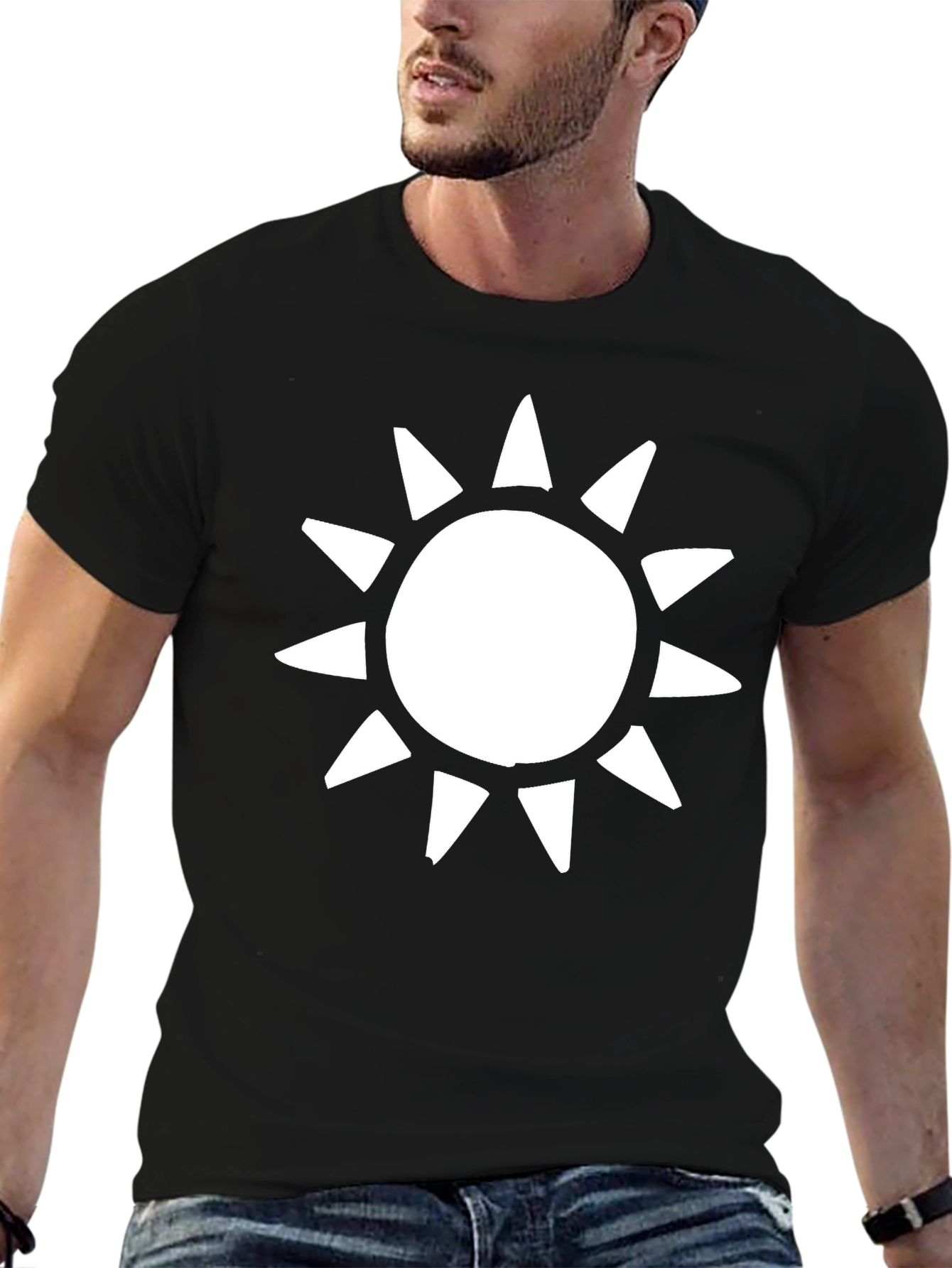 Black Sun Graphic Black T-Shirt view 6