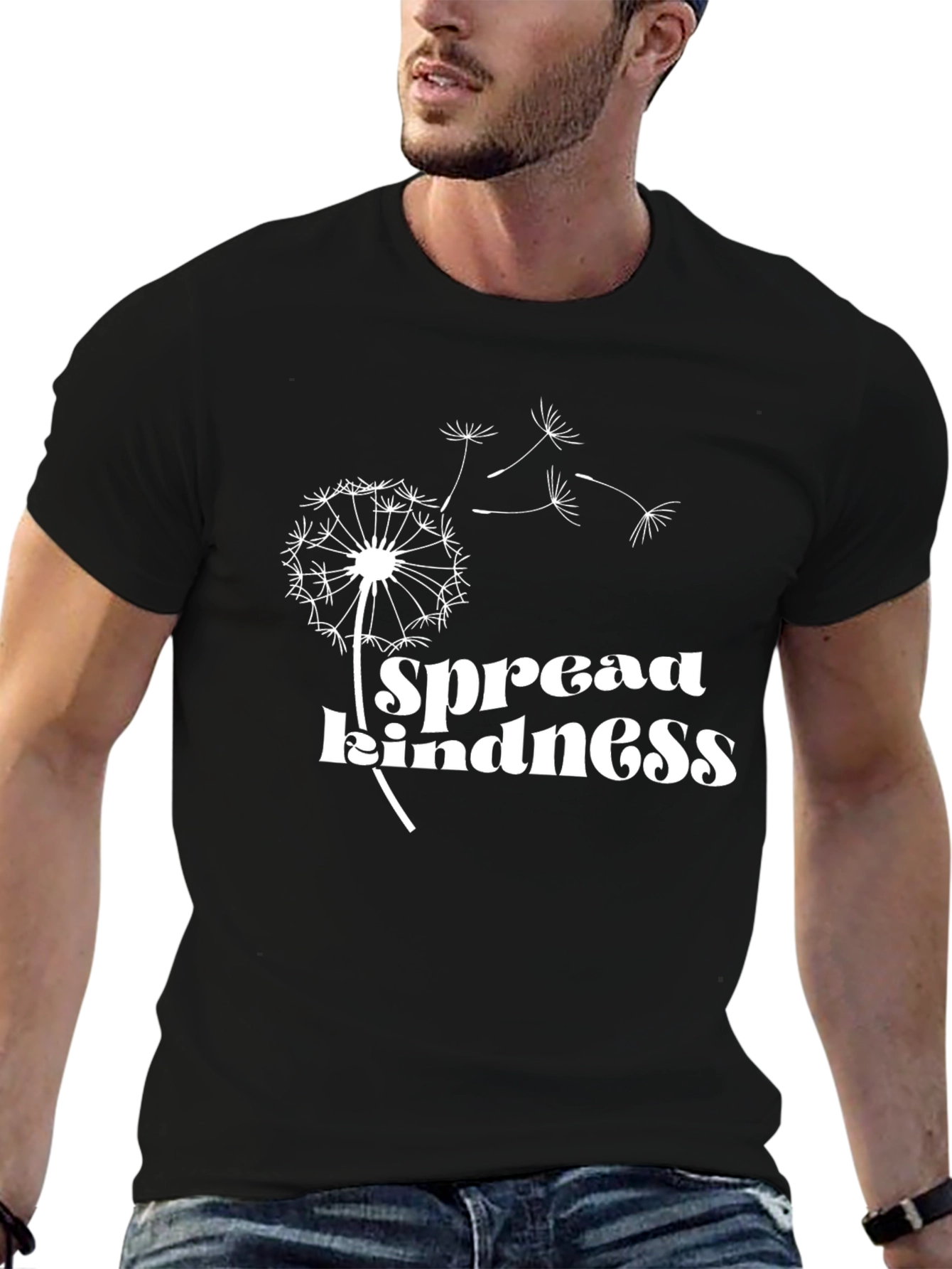 Black Spread Kindness Graphic Tee - Black view 6