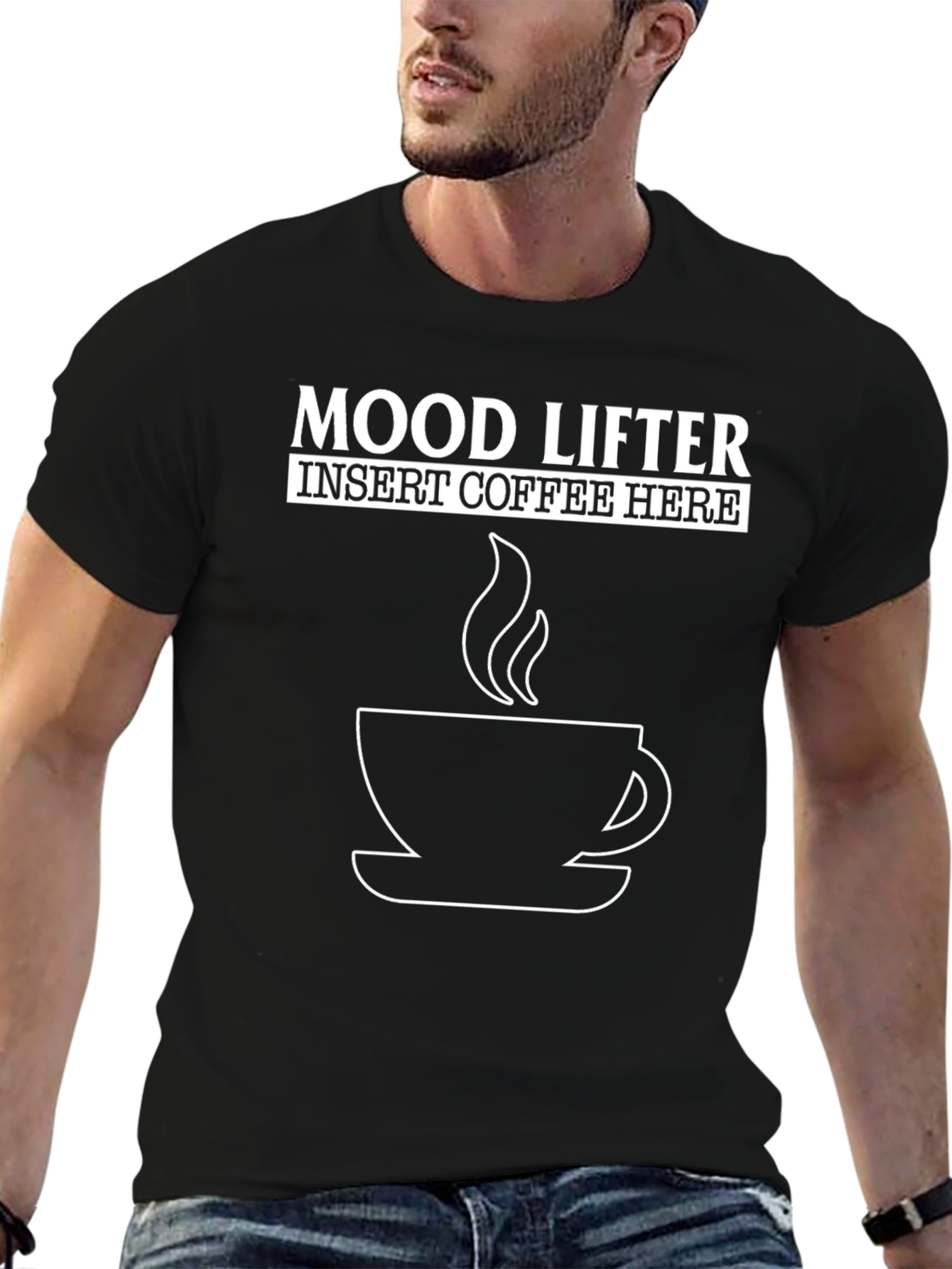 Black Mood Lifter Coffee Graphic T-Shirt view 6