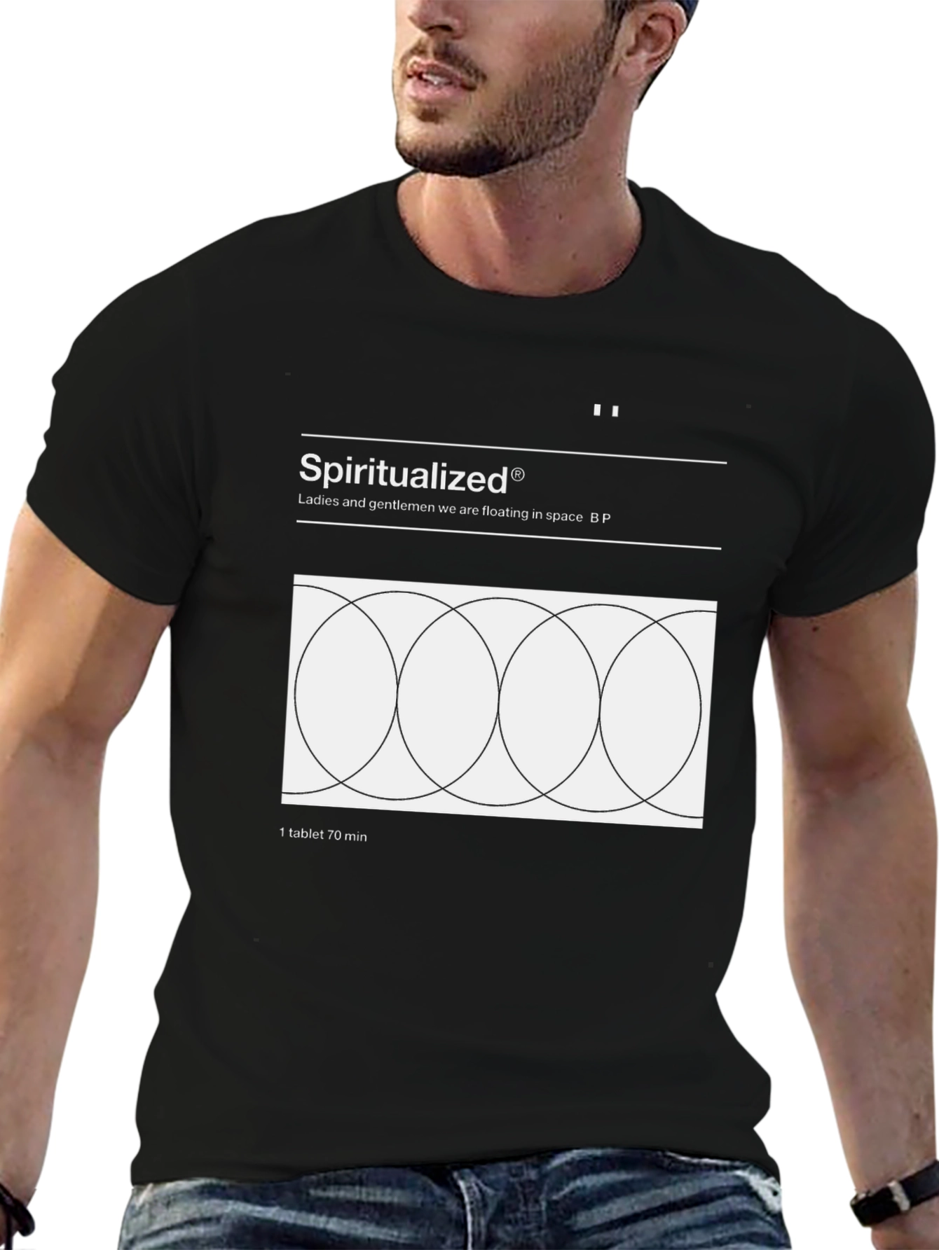 Black Spiritualized Ladies and Gentlemen T-Shirt view 6