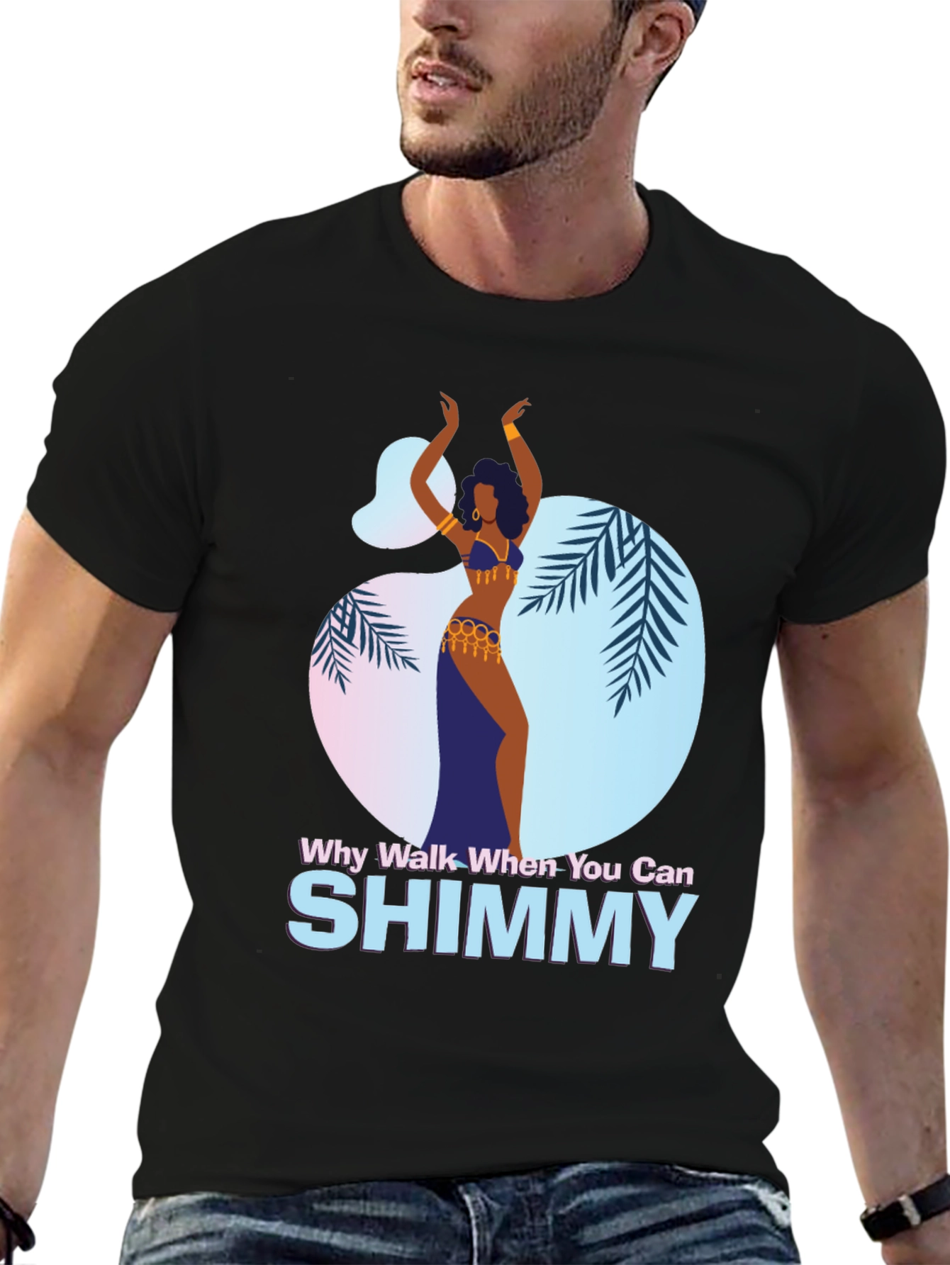 Black Shimmy Dance Graphic Tee - Why Walk When You Can Shimmy view 6