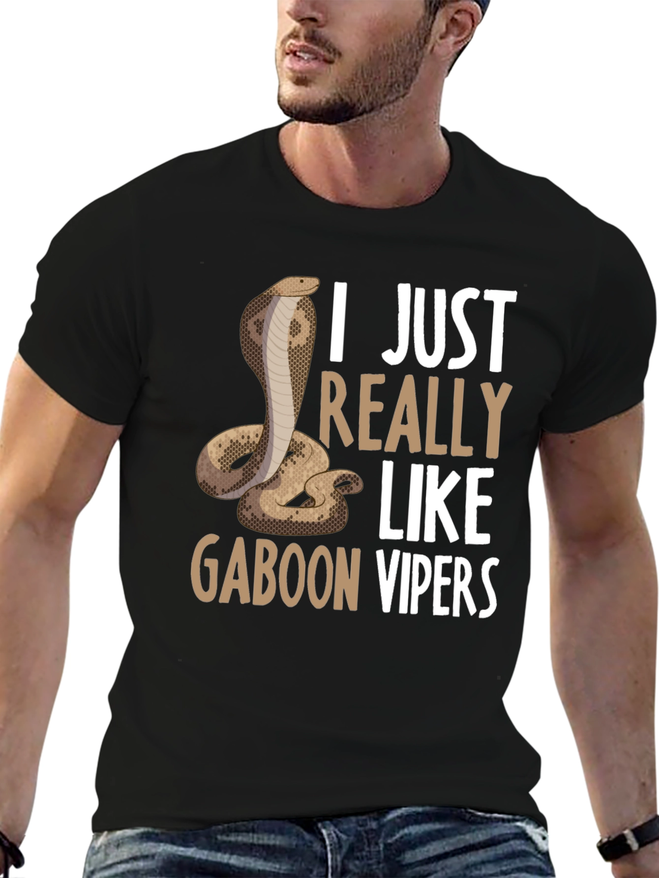 Black Gaboon Viper T-Shirt view 6