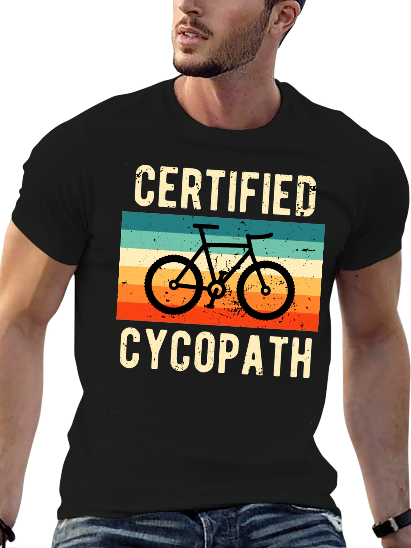 Black Certified Cycopath Graphic T-Shirt view 6