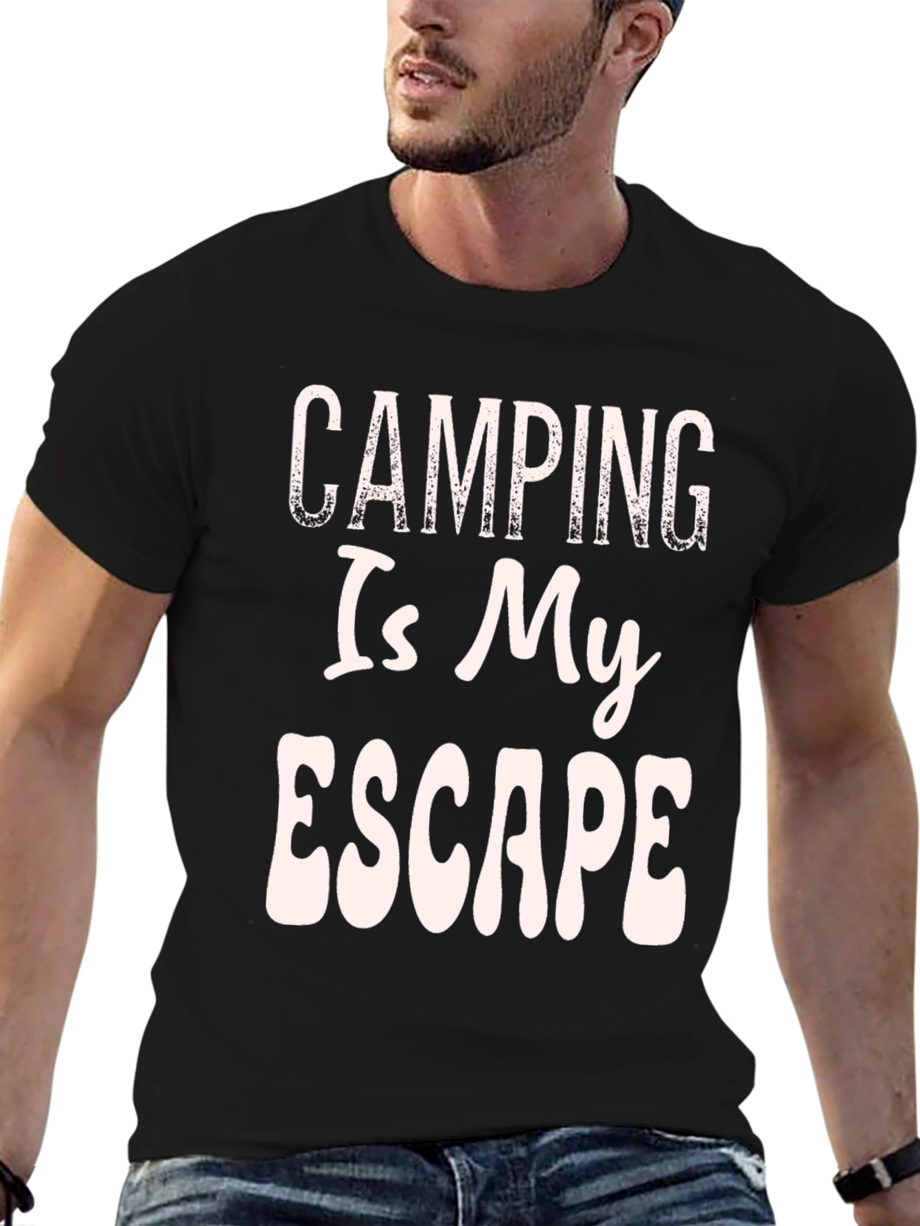 Black Camping Is My Escape Graphic Tee view 6