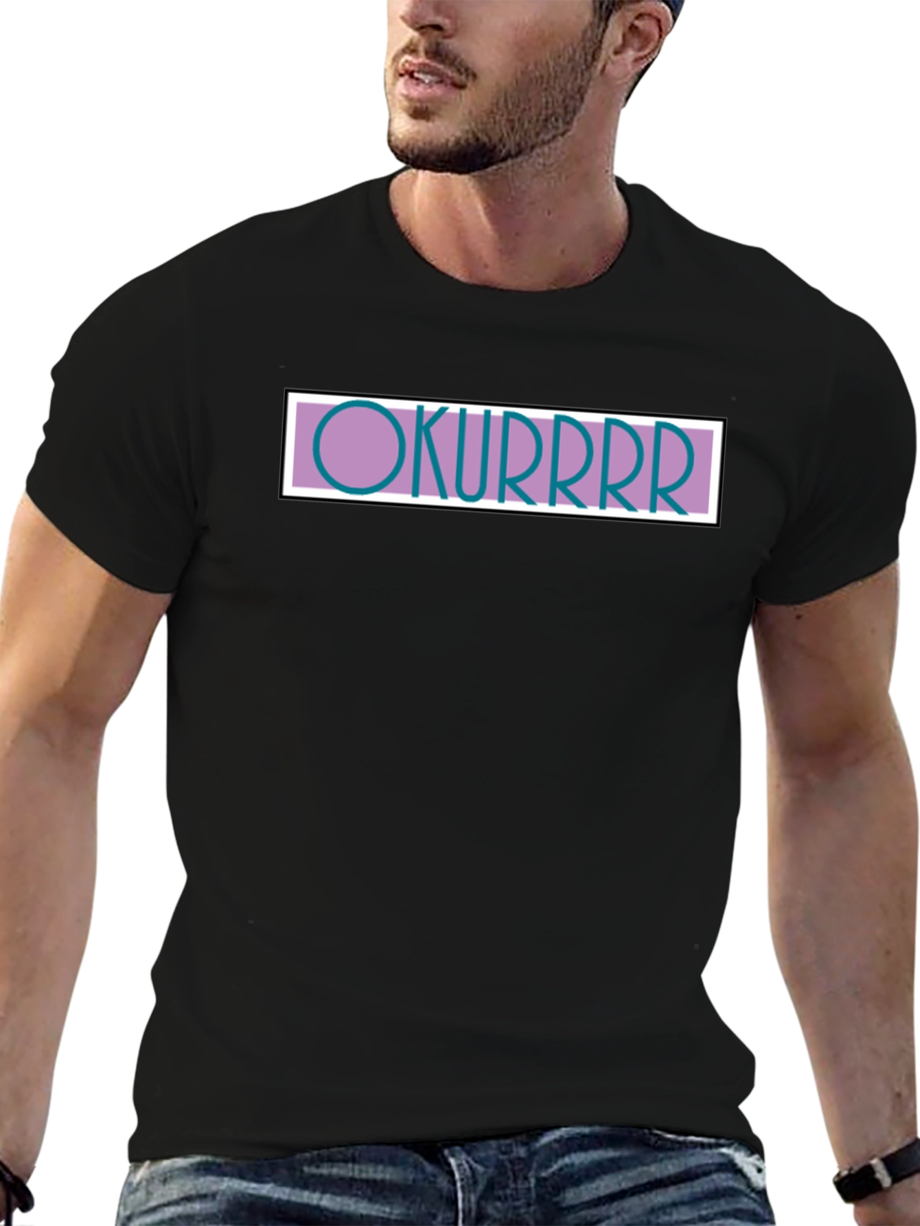 Black Okurrr T-Shirt - Trendy Graphic Tee view 6