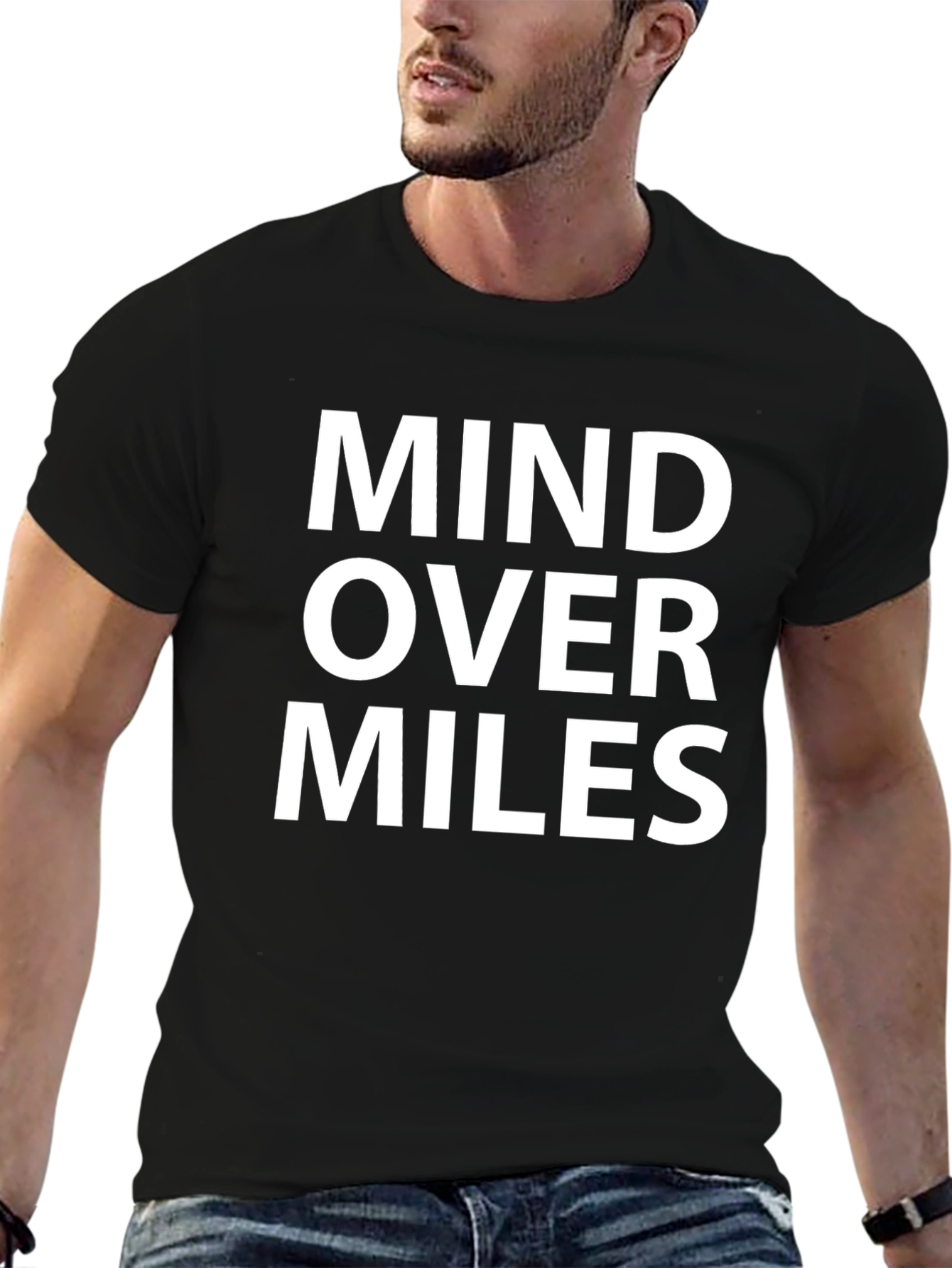 Black Mind Over Miles Graphic Tee - Black view 6