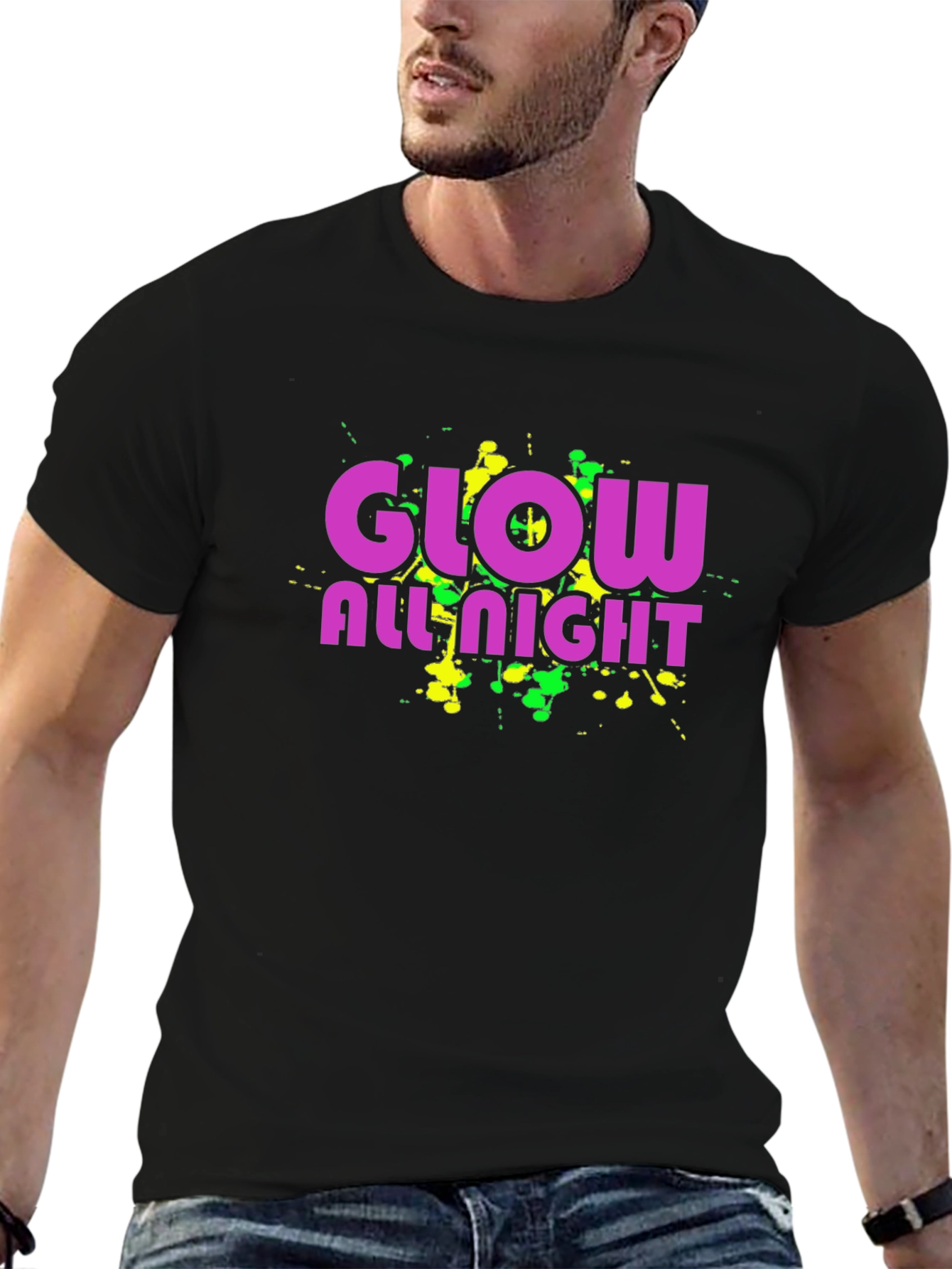 Black Glow All Night Black T-Shirt view 6