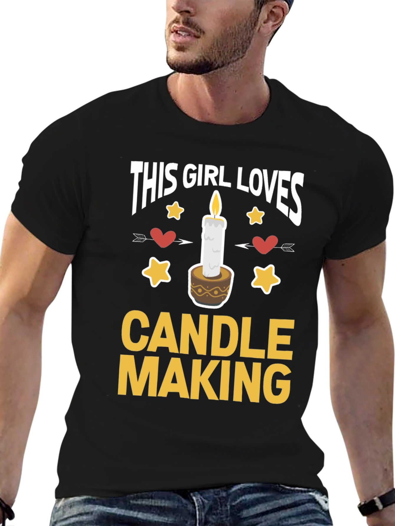 Black This Girl Loves Candle Making T-Shirt view 6