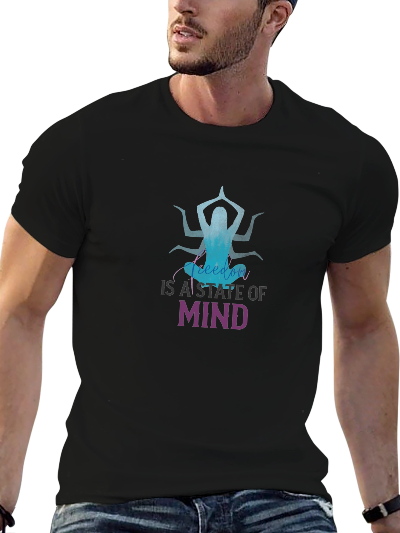 Yoga Meditation Graphic Tee: Freedom State of Mind - 6