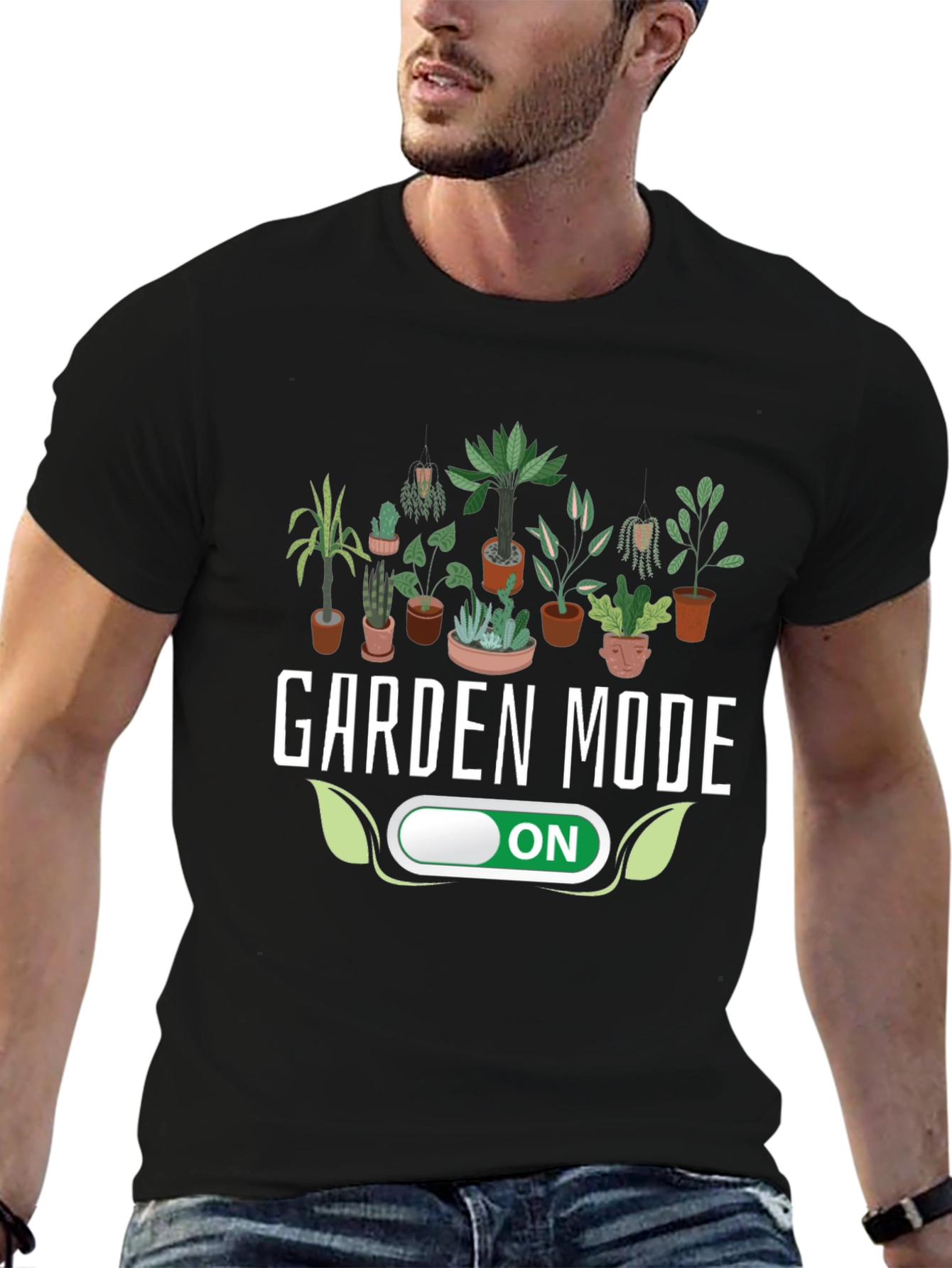 Black Garden Mode ON T-Shirt view 6