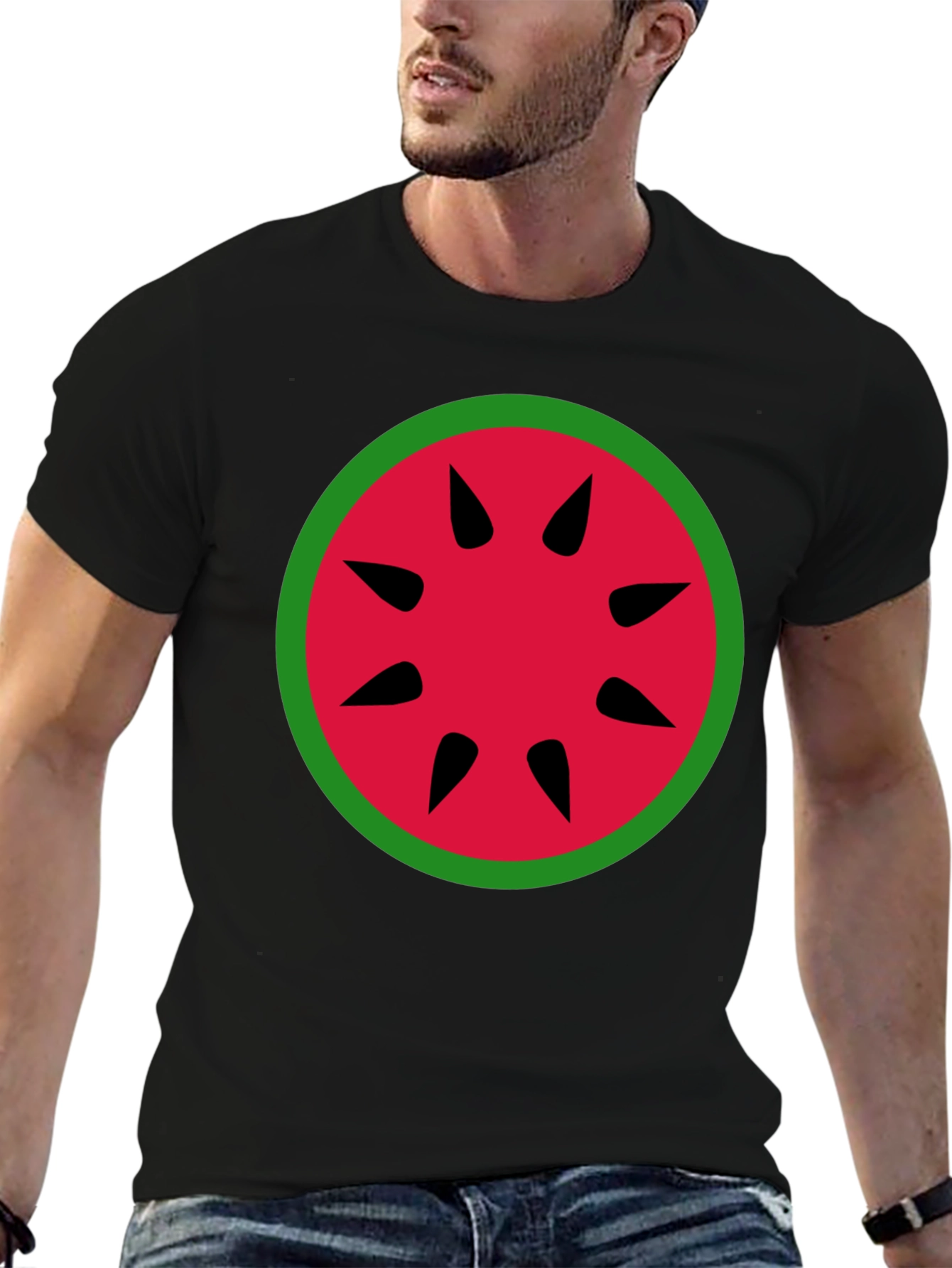 Black Watermelon Graphic Tee - Summer Fun view 6