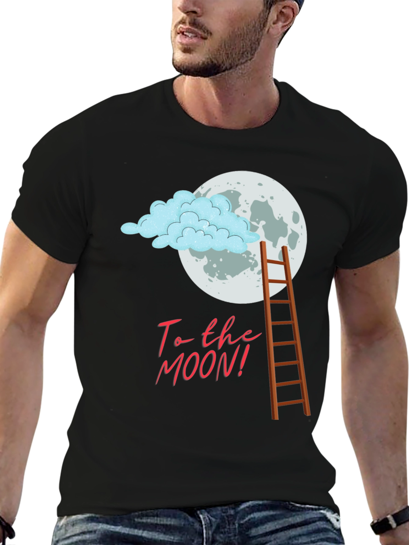 Black To the Moon Graphic Tee view 6