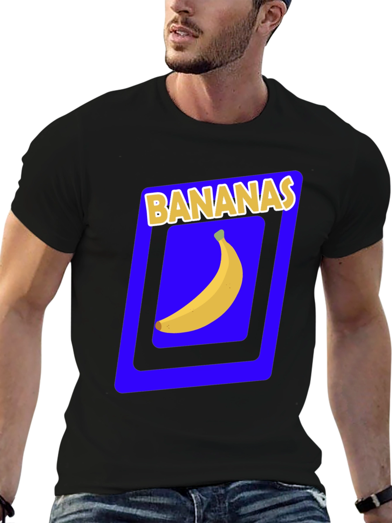 Black Banana Graphic Tee - Novelty Fruit T-Shirt view 6