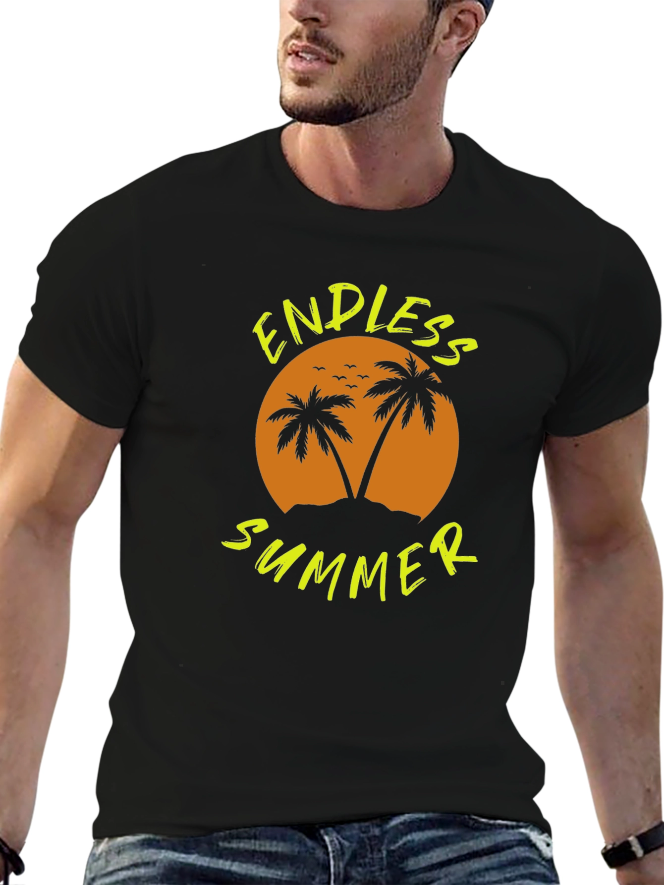 Black Endless Summer Graphic Black T-Shirt view 6