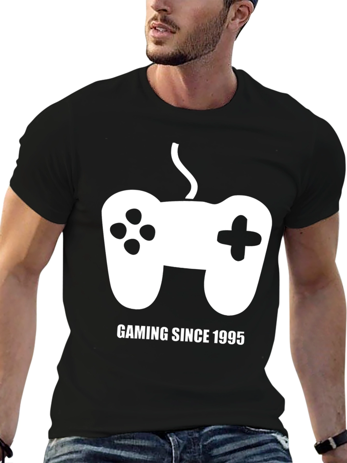 Black Gaming Since 1995 T-Shirt view 6