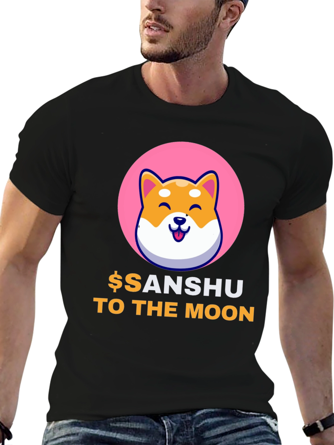Black Sanshu Crypto T-Shirt - To the Moon! view 6