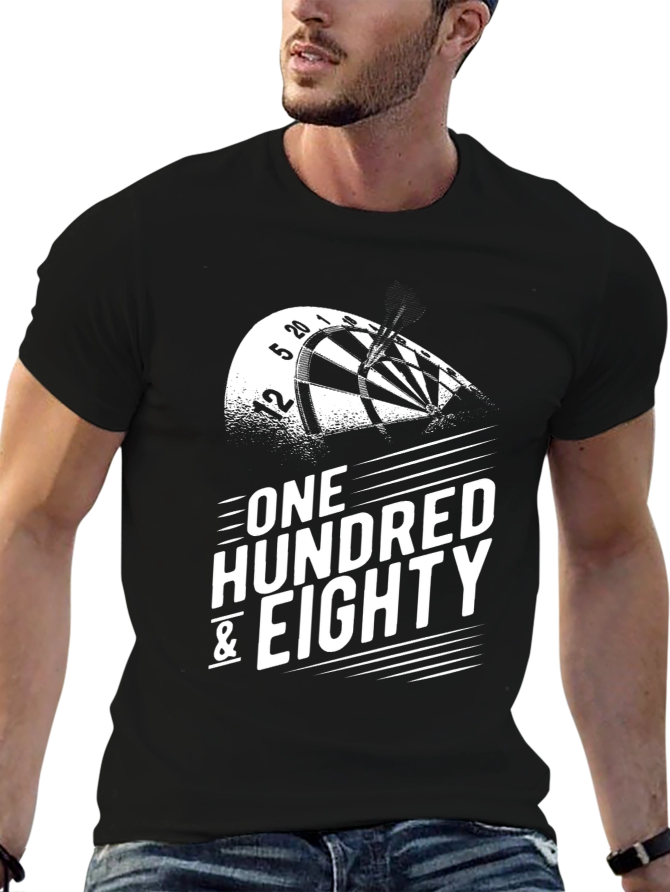 Black One Hundred & Eighty Dart T-Shirt view 6