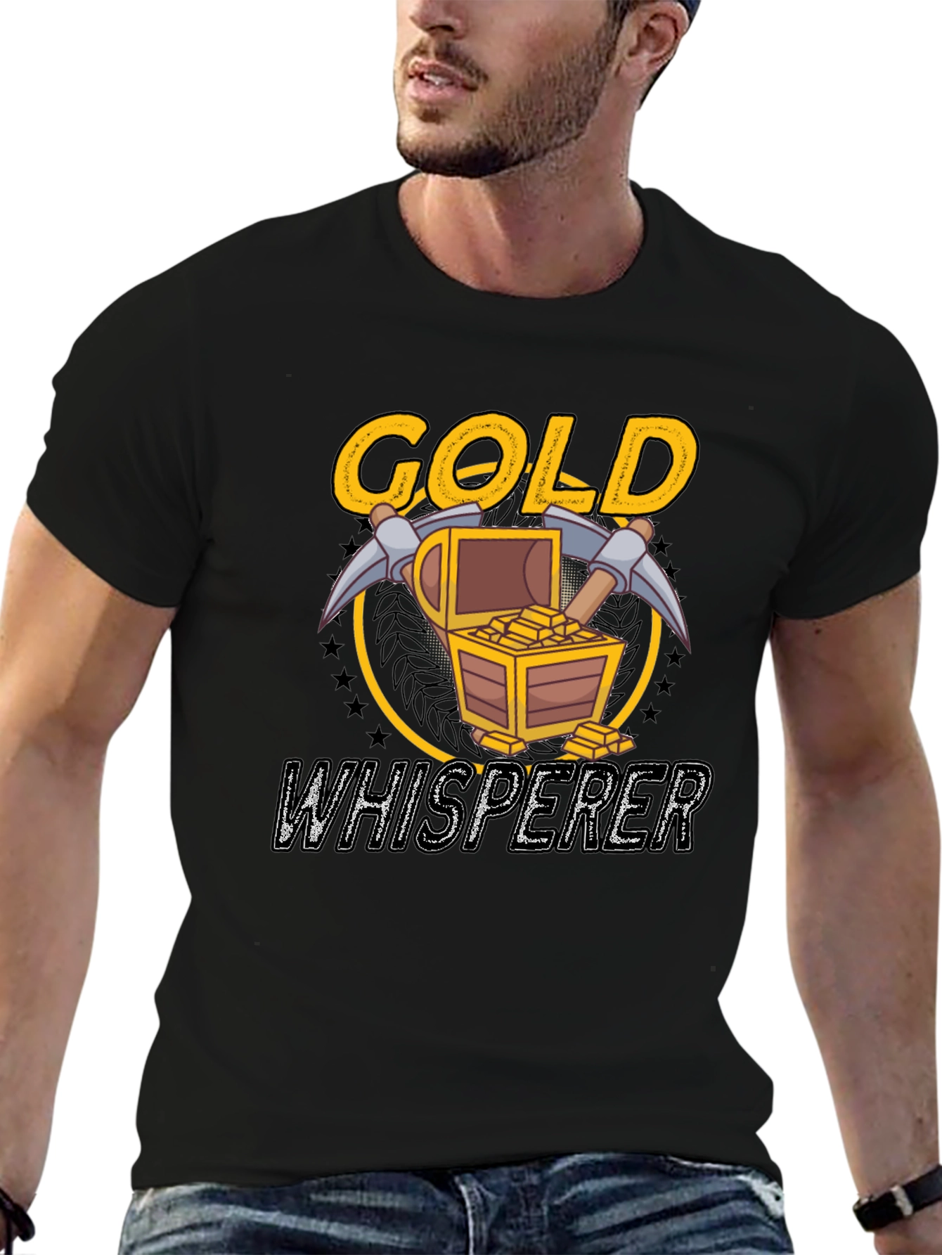 Black Gold Whisperer Graphic Tee - Mining T-Shirt view 6