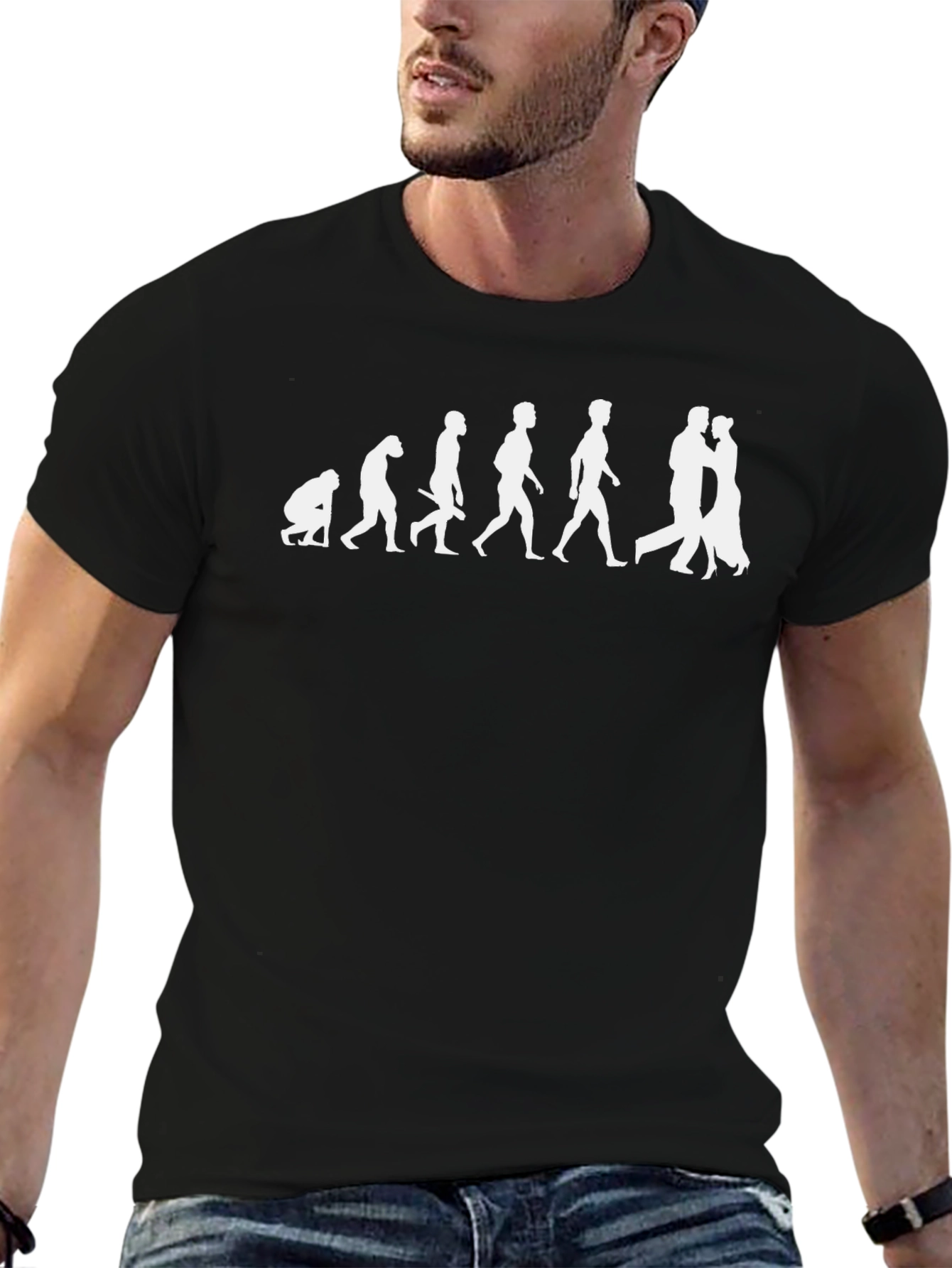 Black Evolution of Love T-Shirt view 6