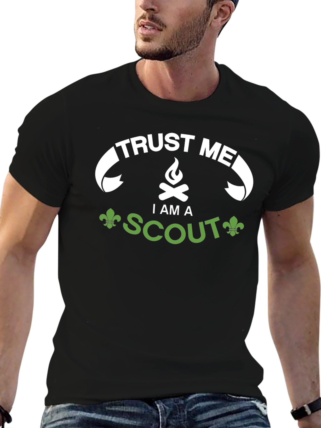 Black Trust Me I Am A Scout T-Shirt - Camping & Outdoors view 6