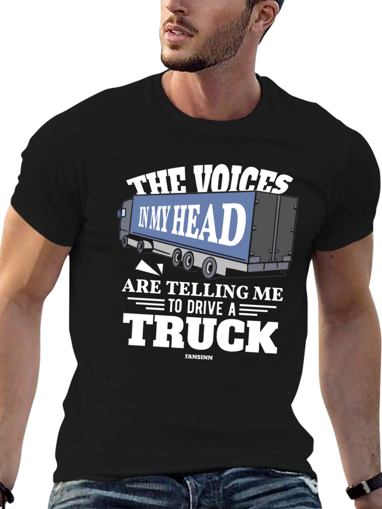 Black Voices in My Head Trucker T-Shirt view 6