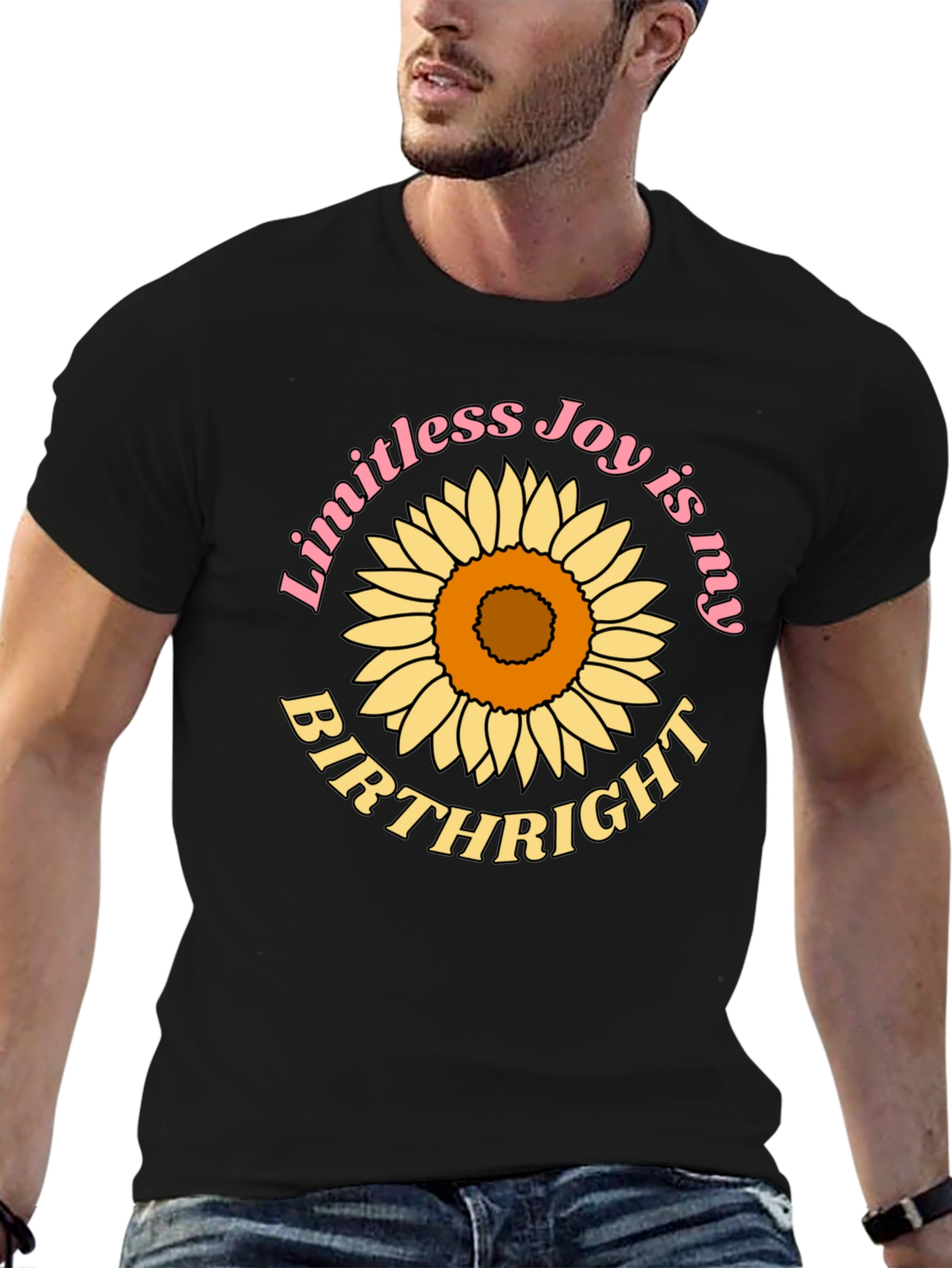 Black Limitless Joy Sunflower Graphic Tee view 6