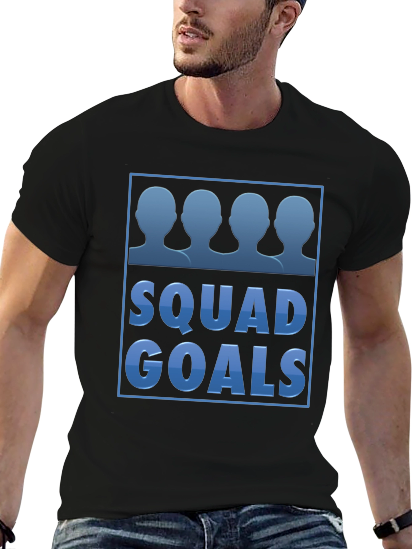 Black Squad Goals Graphic Tee view 6