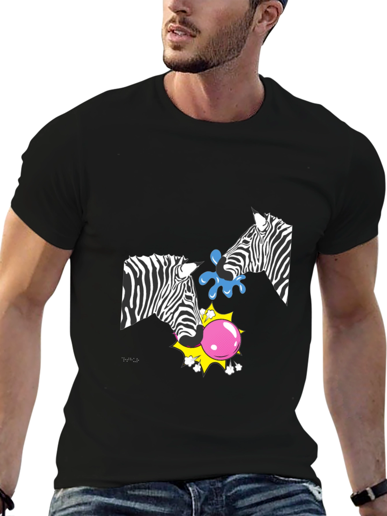 Black Zebra Bubblegum T-Shirt view 6