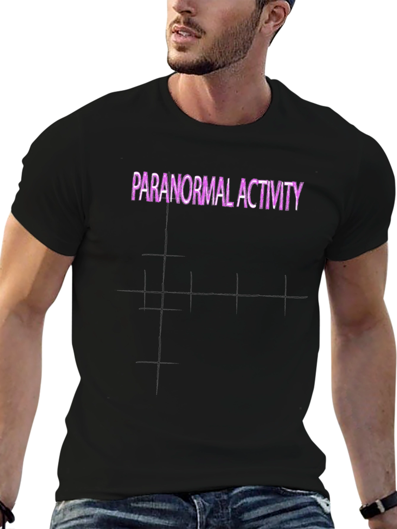Black Paranormal Activity Graphic Tee view 6
