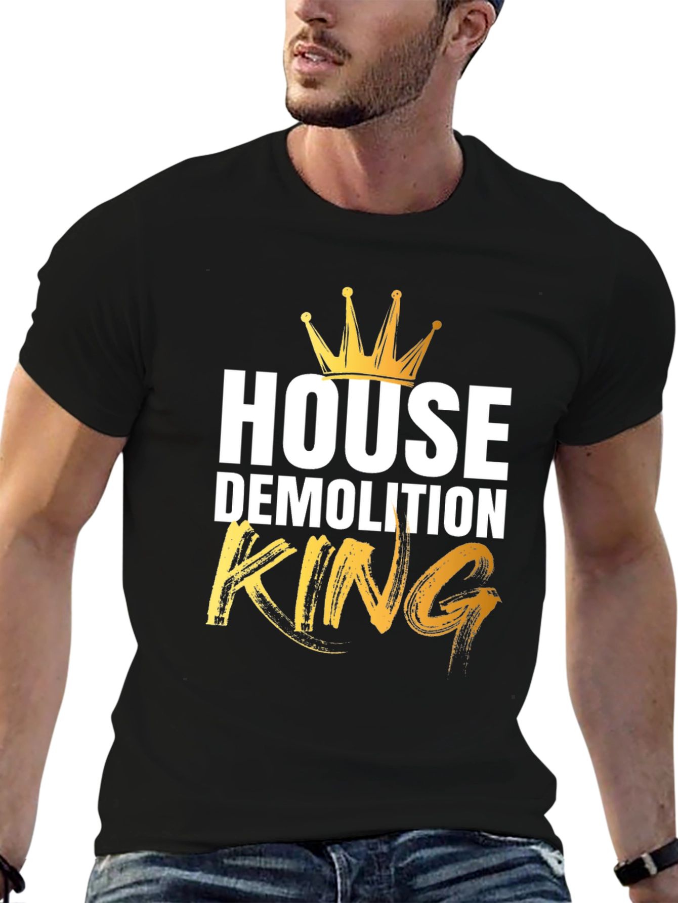 Black House Demolition King T-Shirt view 6