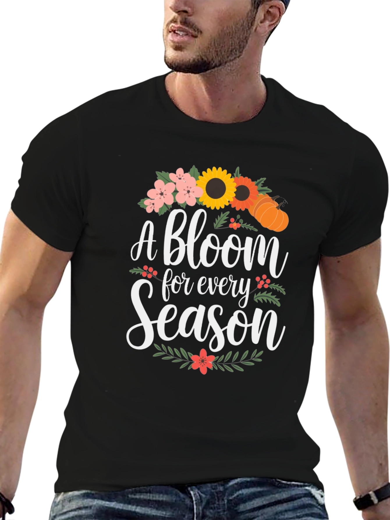 Black A Bloom for Every Season T-Shirt view 6