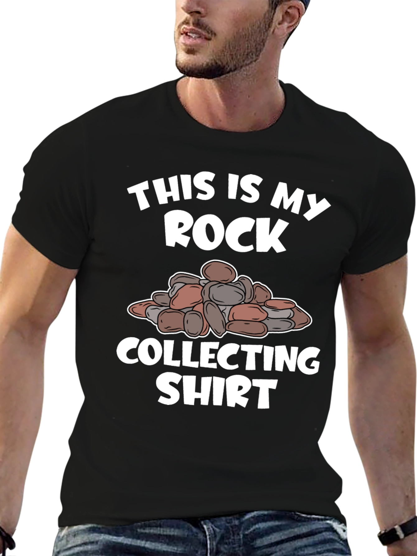Black Rock Collecting Shirt - Funny Rockhound Tee view 6
