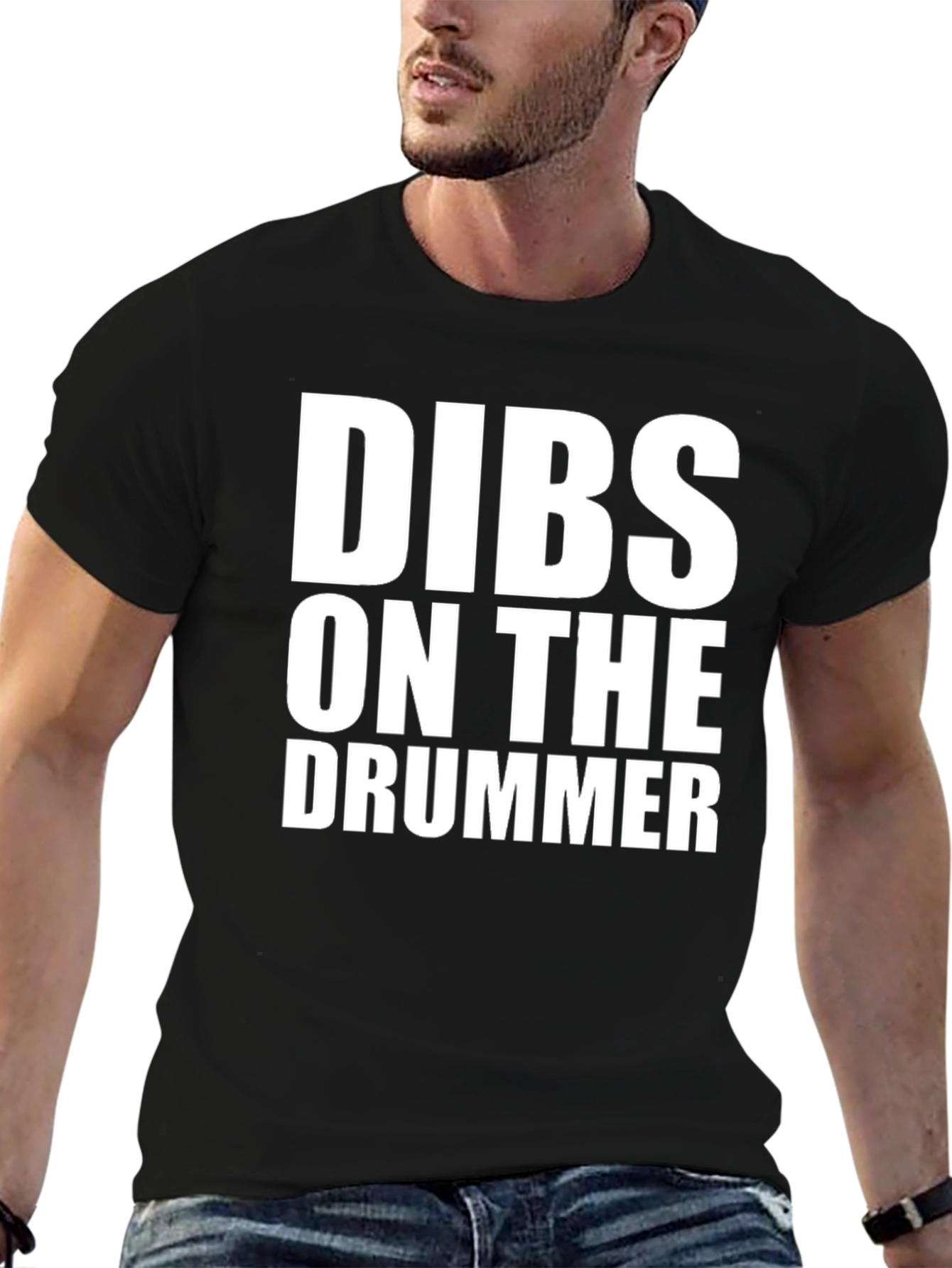 Black Dibs on the Drummer Black T-Shirt view 6