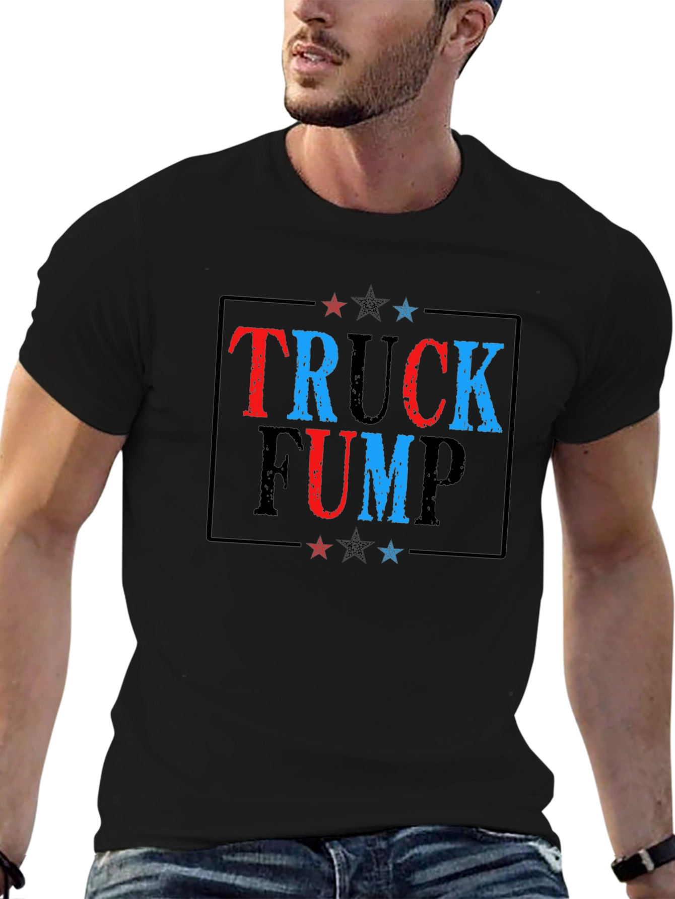Black Truck Fump Graphic Tee - Political Humor view 6