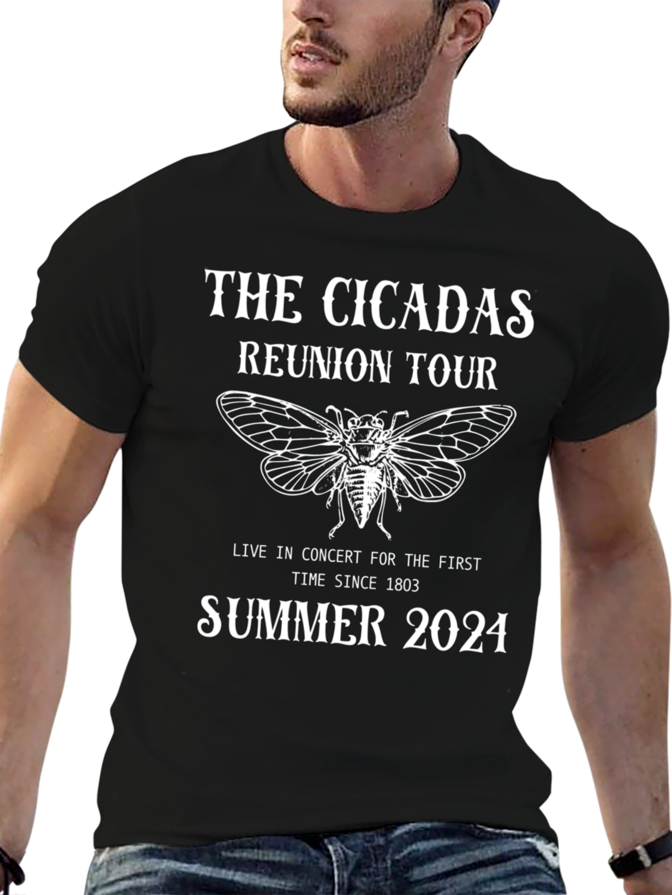 Black The Cicadas Reunion Tour 2024 T-Shirt view 6