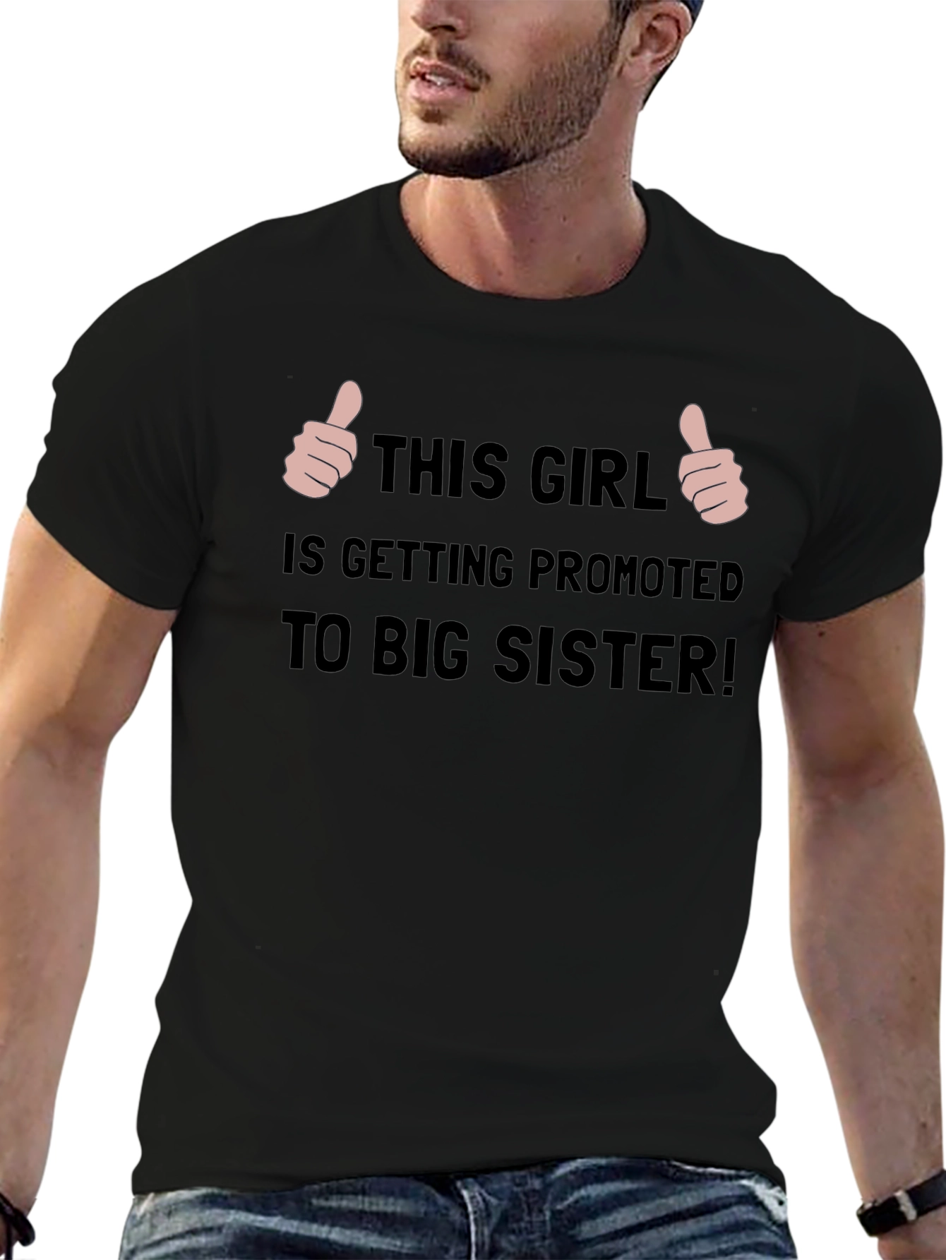 Black Promoted to Big Sister T-Shirt view 6