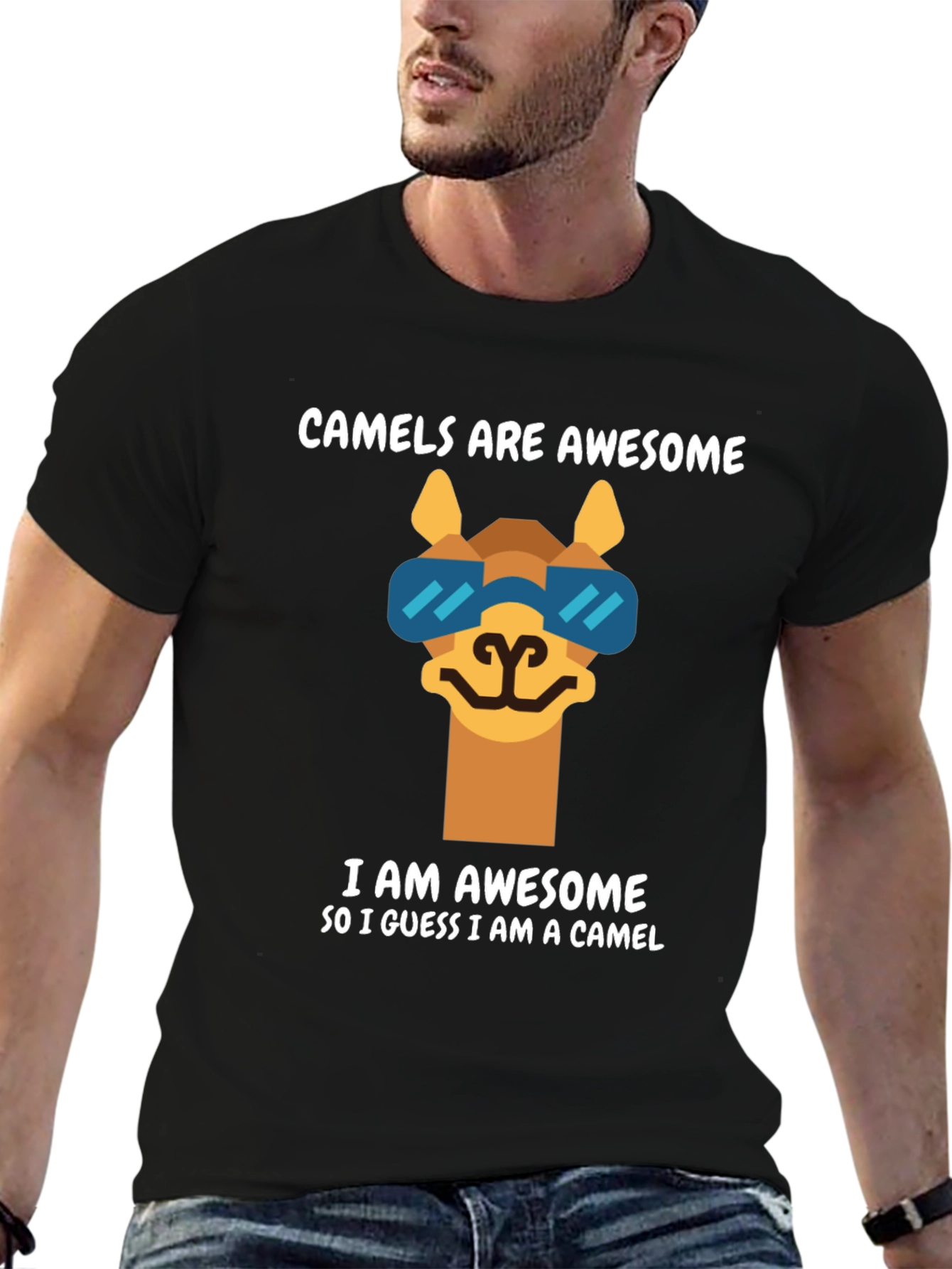 Black Camels Are Awesome T-Shirt view 6