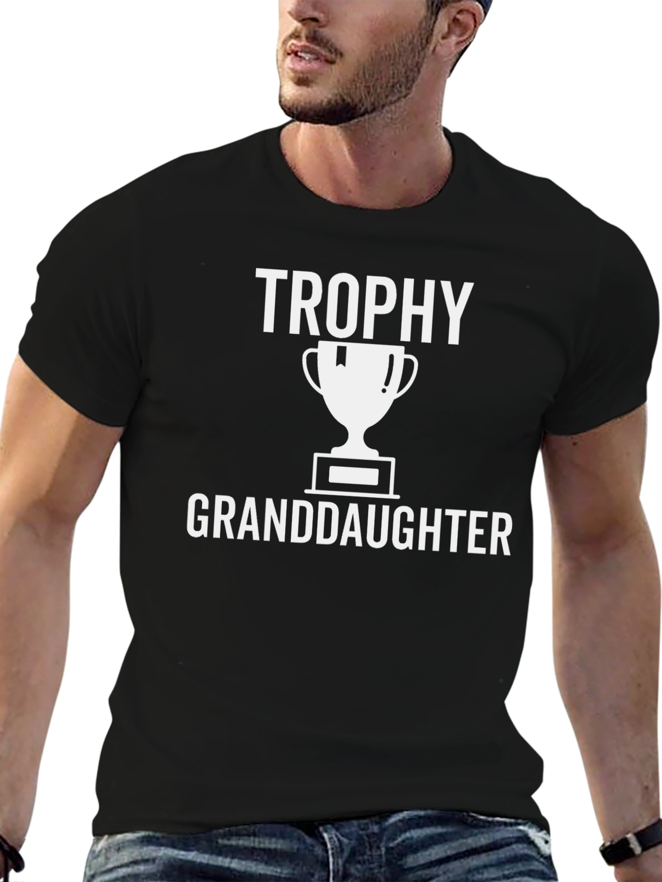 Black Trophy Granddaughter Graphic T-Shirt view 6