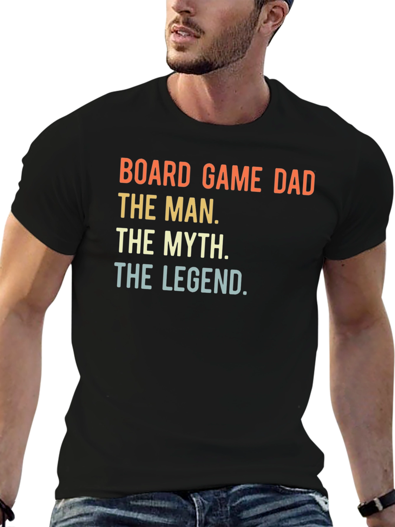 Black Board Game Dad T-Shirt - The Man, The Myth, The Legend view 6