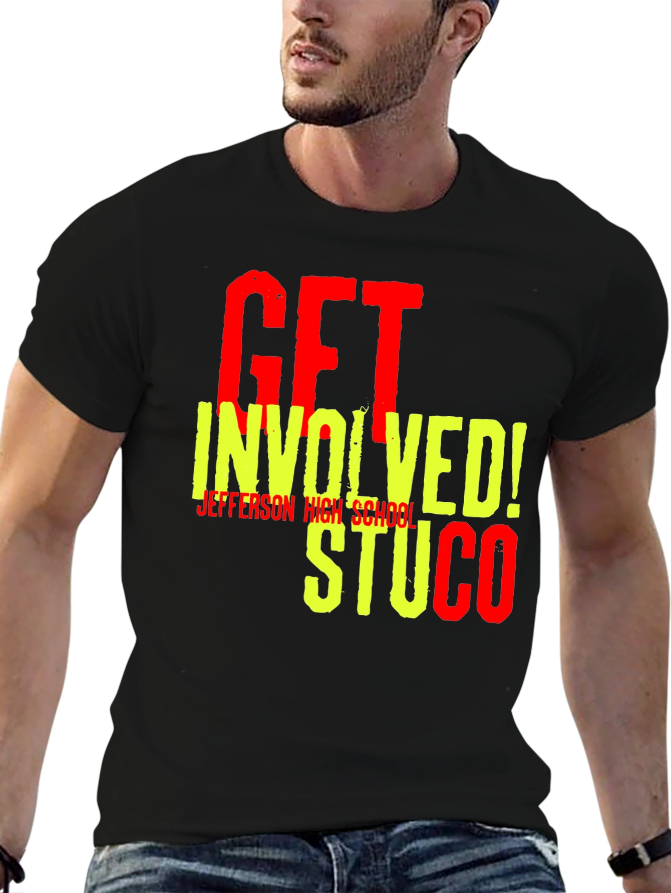 Black Get Involved STUCO T-Shirt - Jefferson High view 6