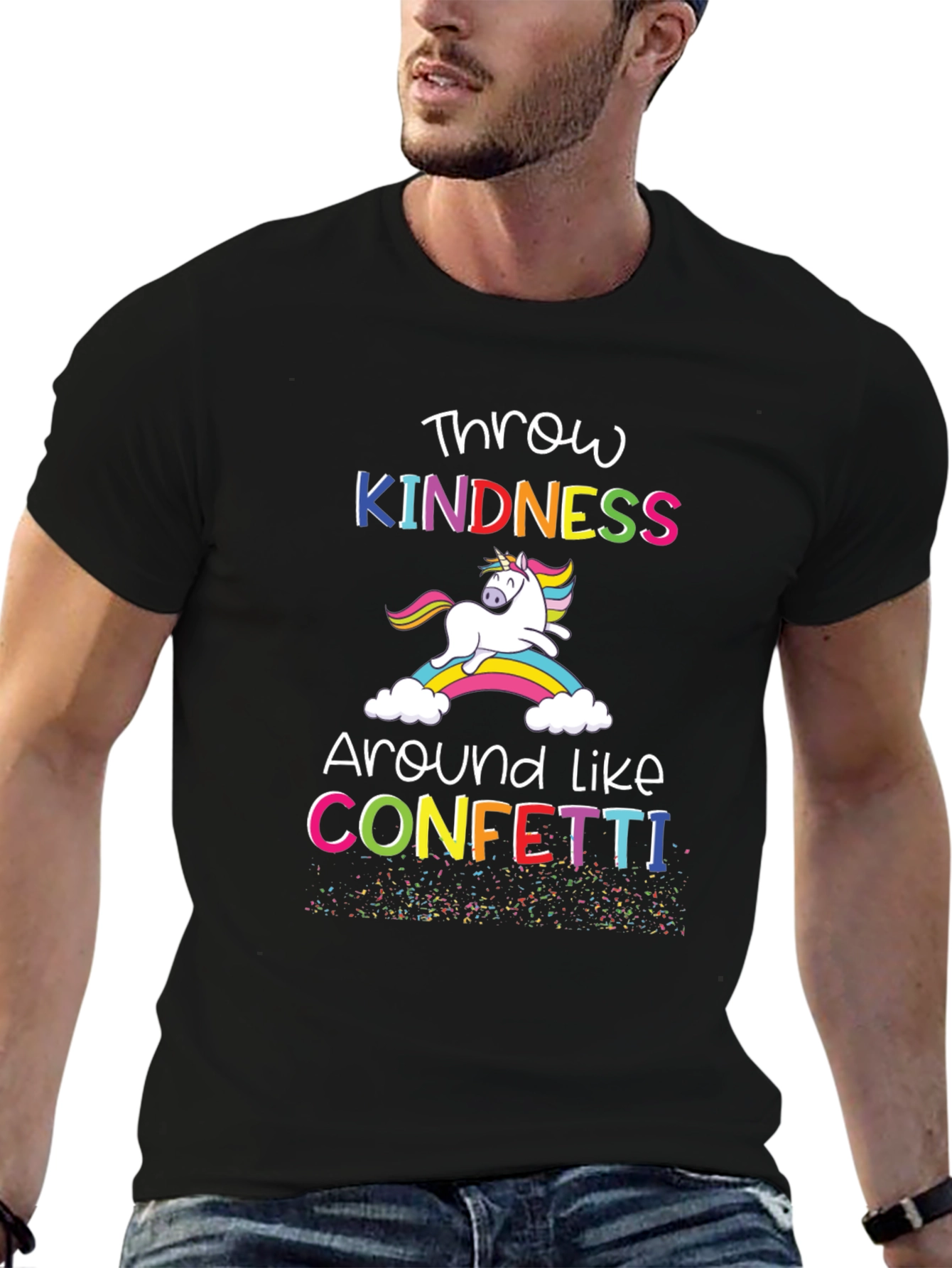 Black Kindness Unicorn T-Shirt - Spread Joy! view 6