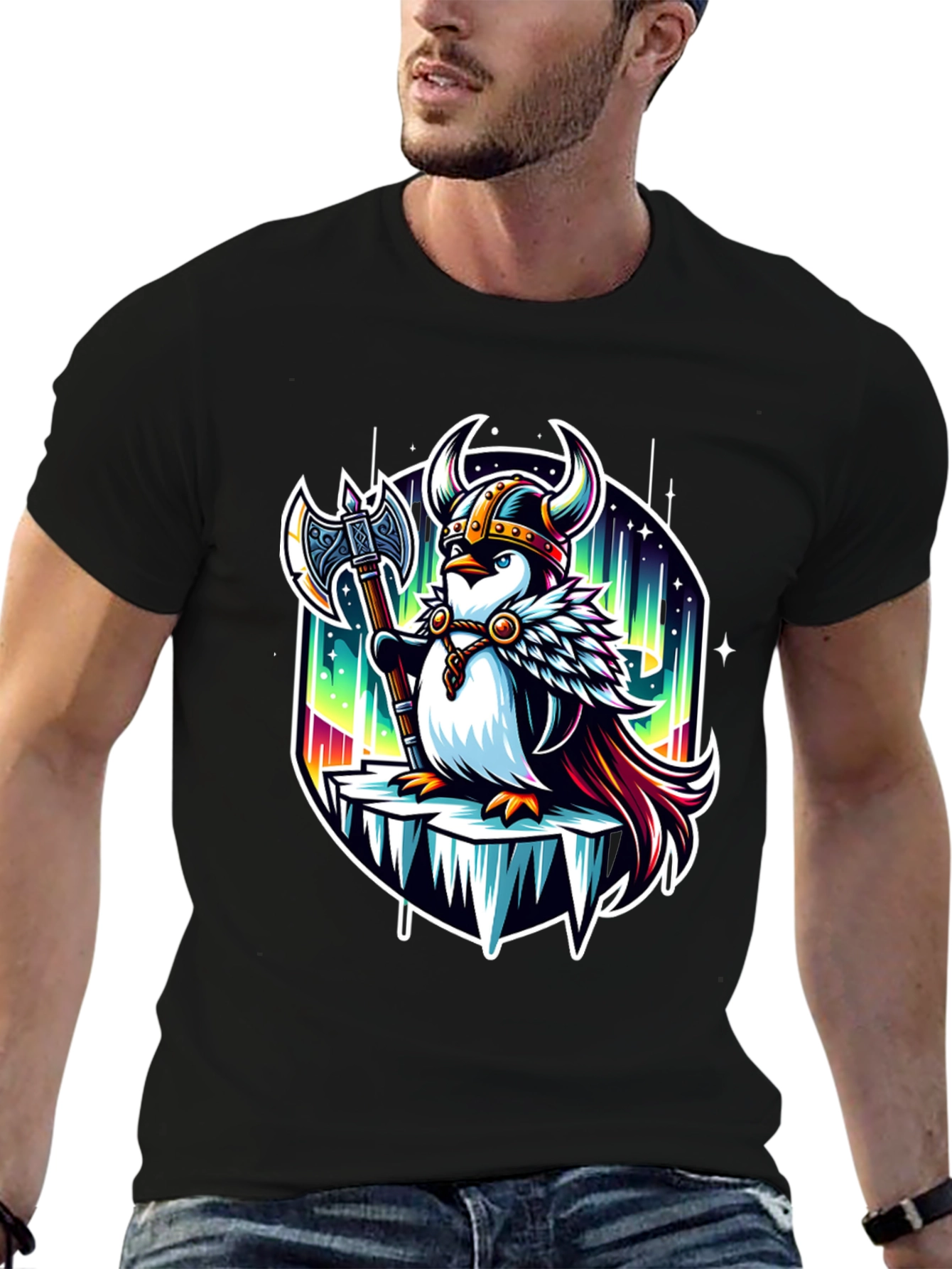 Black Viking Penguin Graphic T-Shirt view 6
