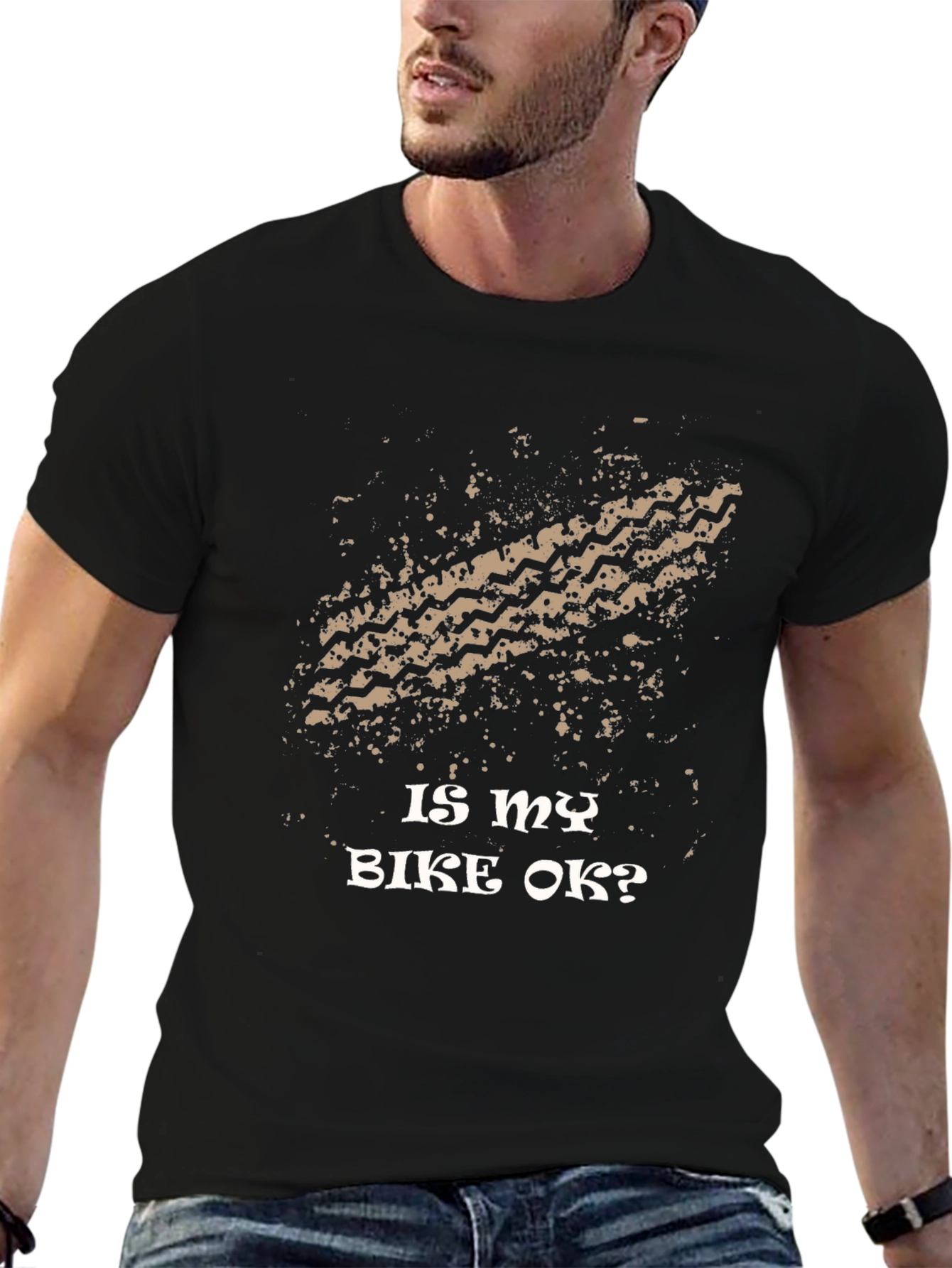 Black Is My Bike OK? Graphic Print T-Shirt view 6