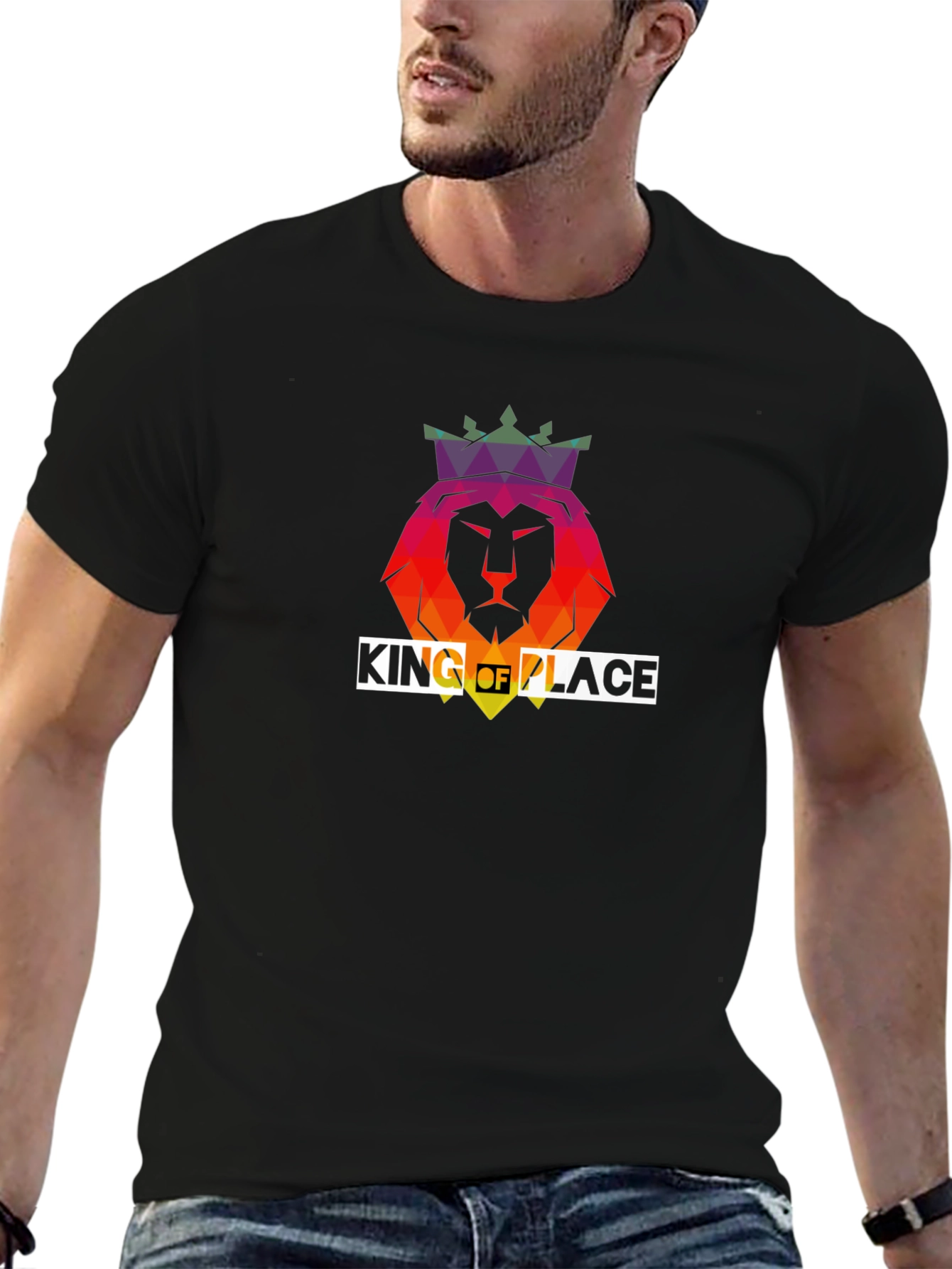 Black King of Place Graphic T-Shirt view 6